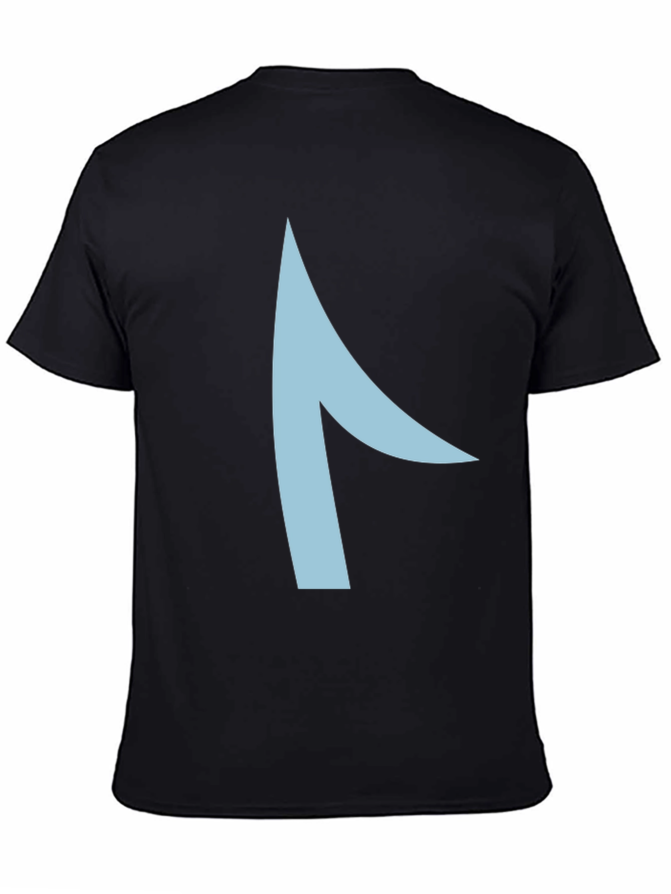 Modern Graphic Tee - Asymmetrical Light Blue Design