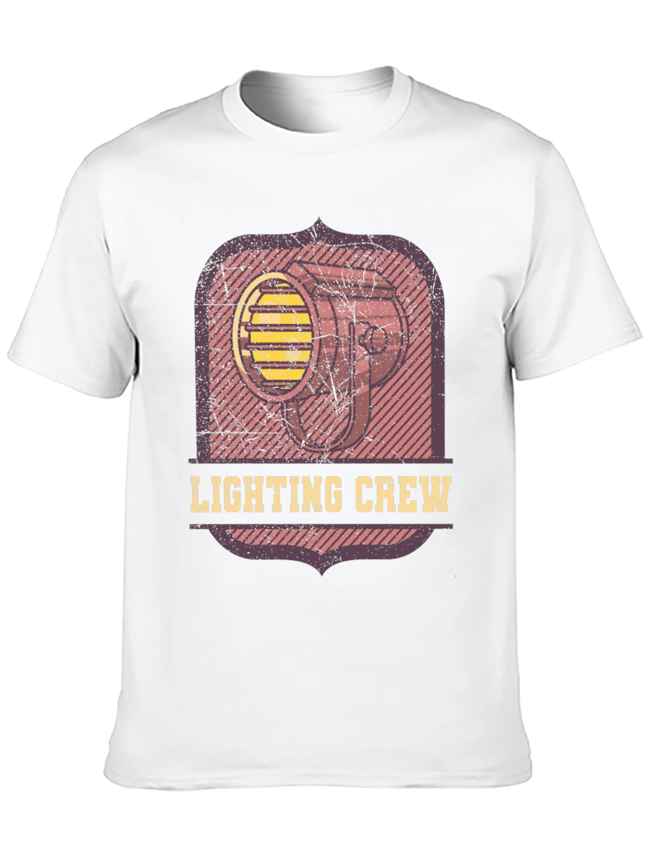 Lighting Crew Graphic Tee - Black Cotton T-Shirt