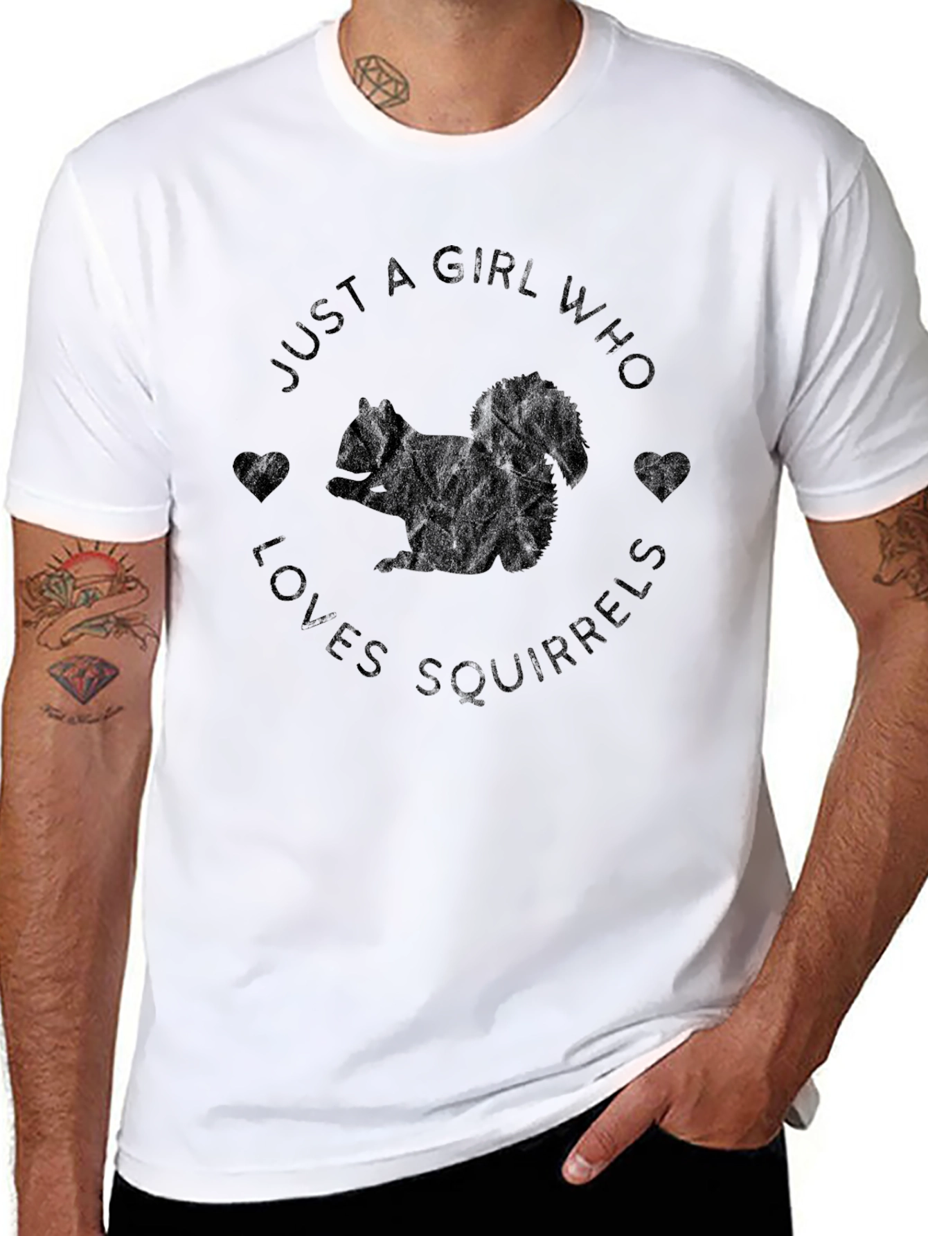 Girl Loves Squirrels Graphic Tee