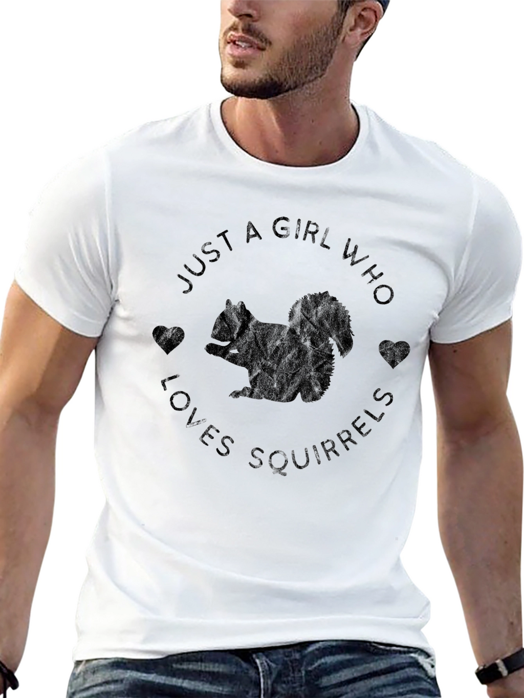 Girl Loves Squirrels Graphic Tee