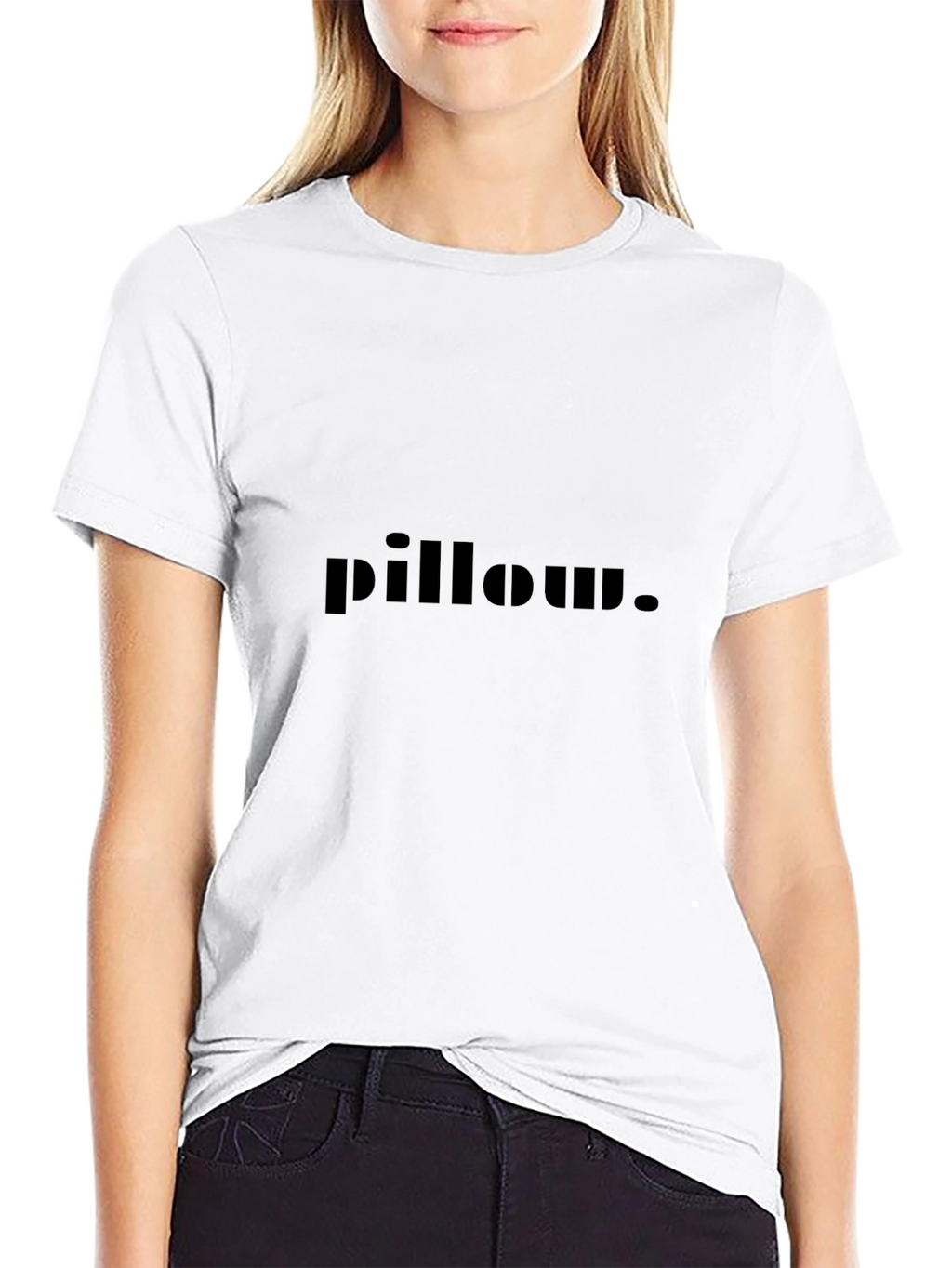 Mens Black pillow. Graphic T-Shirt