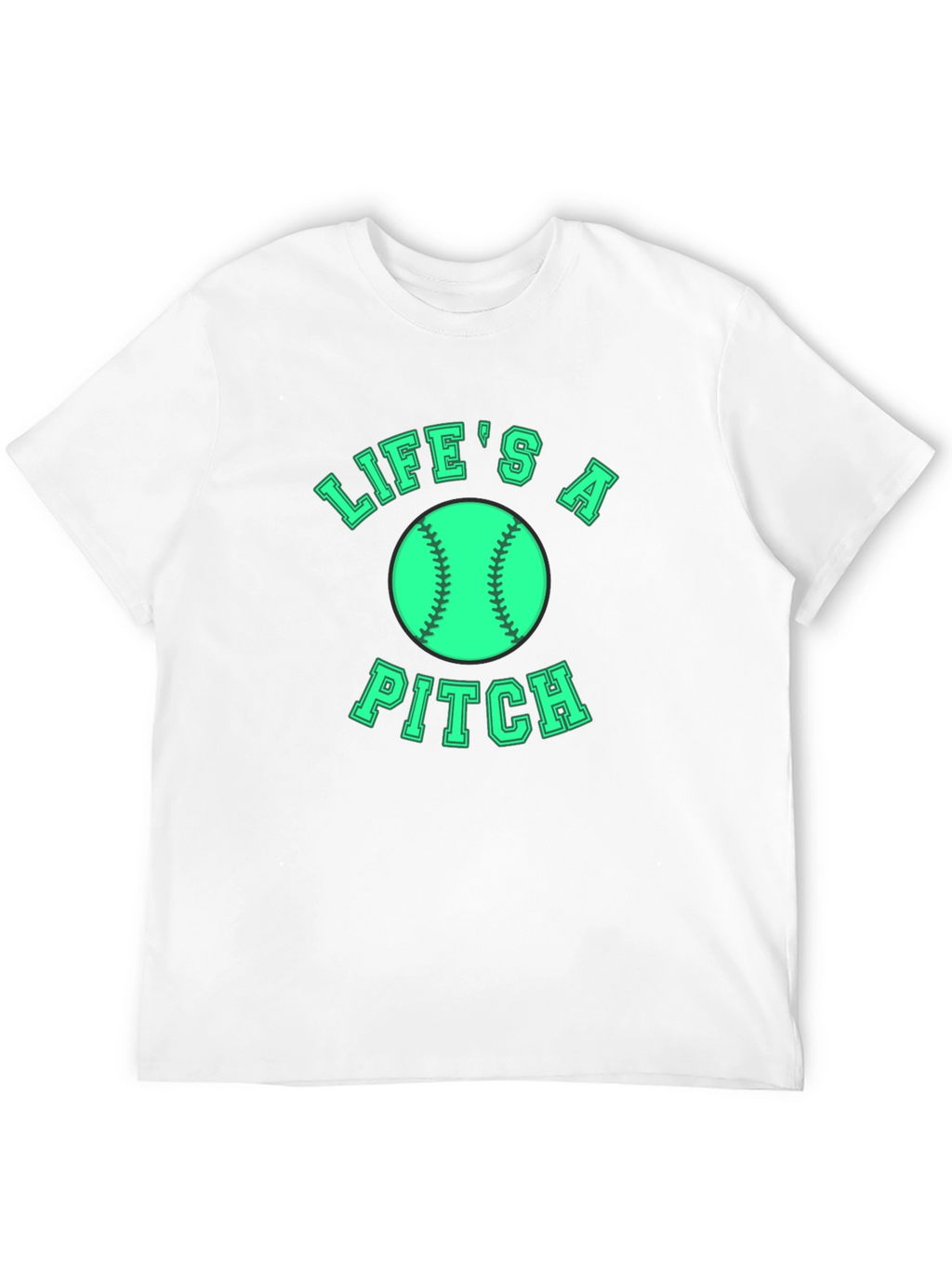 Lifes a Pitch Graphic Tee - Baseball Fan Apparel