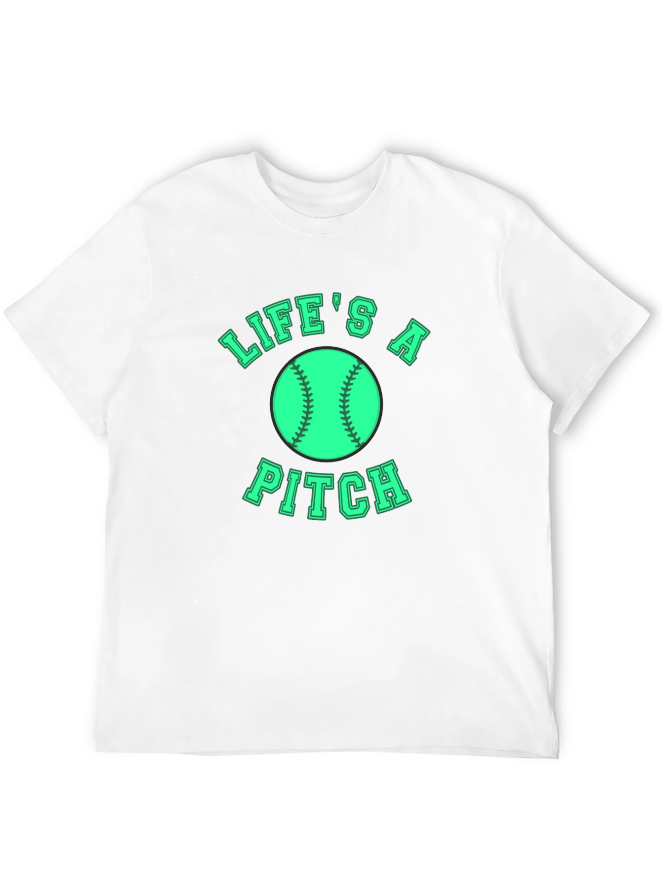 Lifes a Pitch Graphic Tee - Baseball Fan Apparel