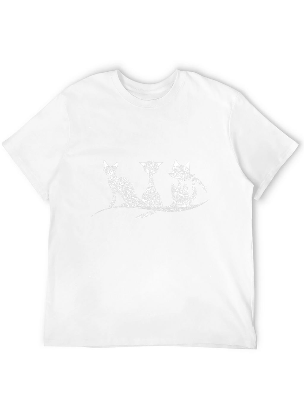 Abstract Cats Black T-Shirt