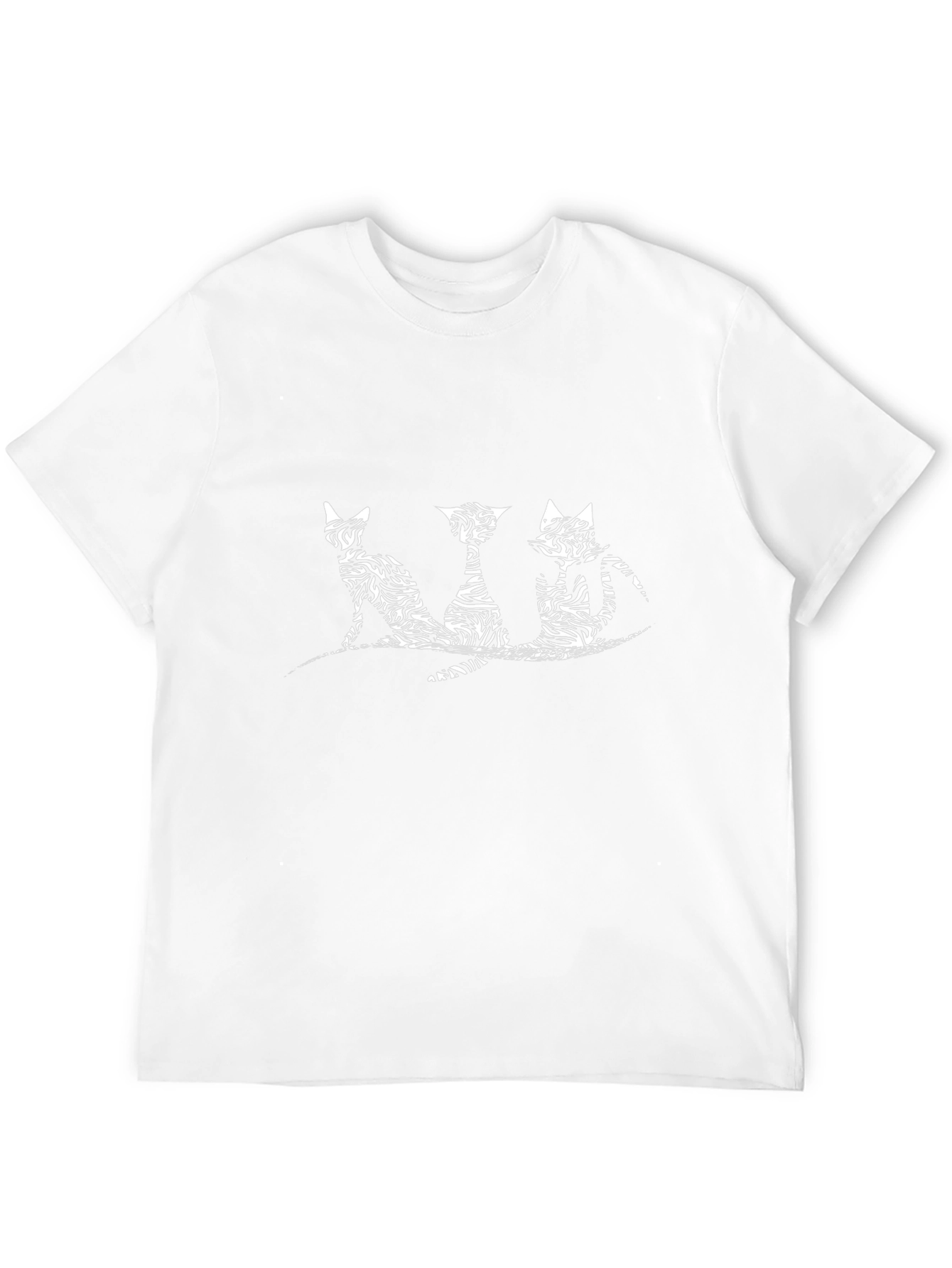 Abstract Cats Black T-Shirt