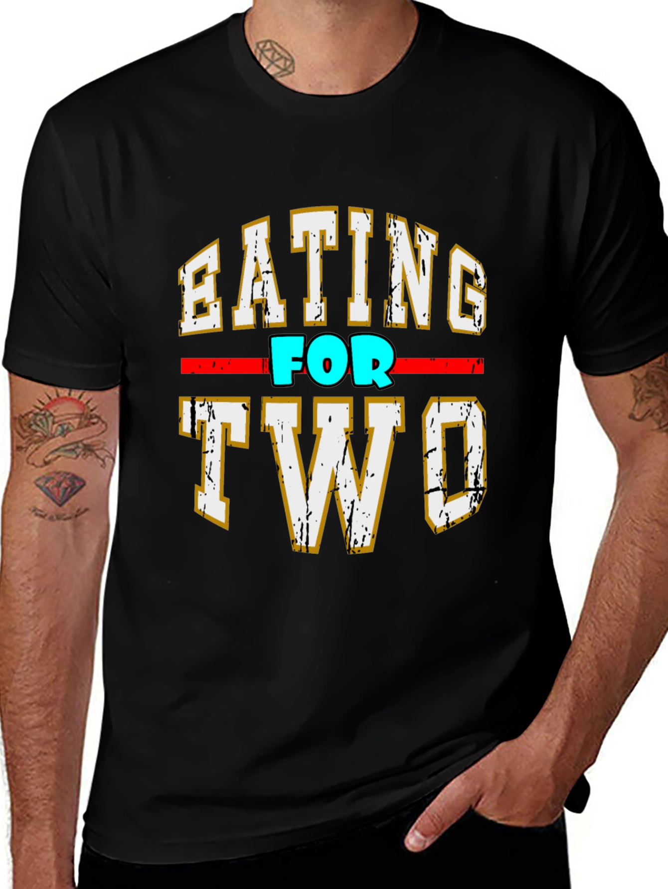 Eating For Two Graphic Tee - Pregnancy Announcement Shirt