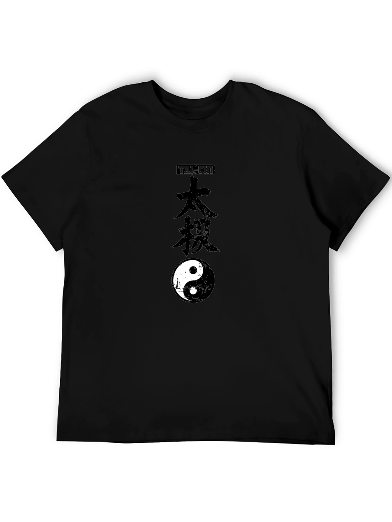 Tai-Chi Yin Yang Graphic Tee - Black Cotton T-Shirt