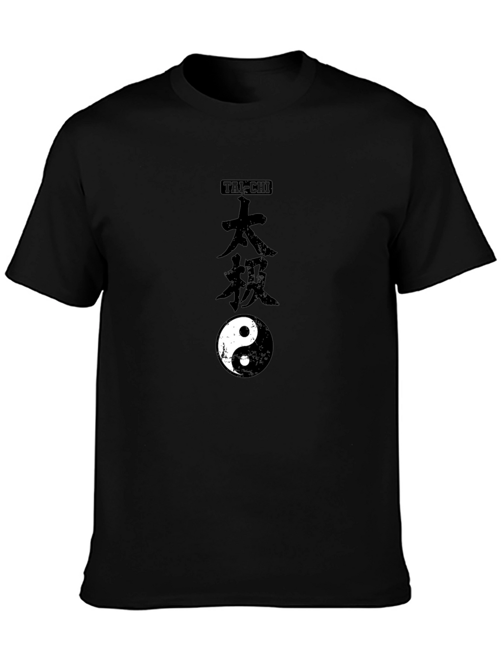 Tai-Chi Yin Yang Graphic Tee - Black Cotton T-Shirt