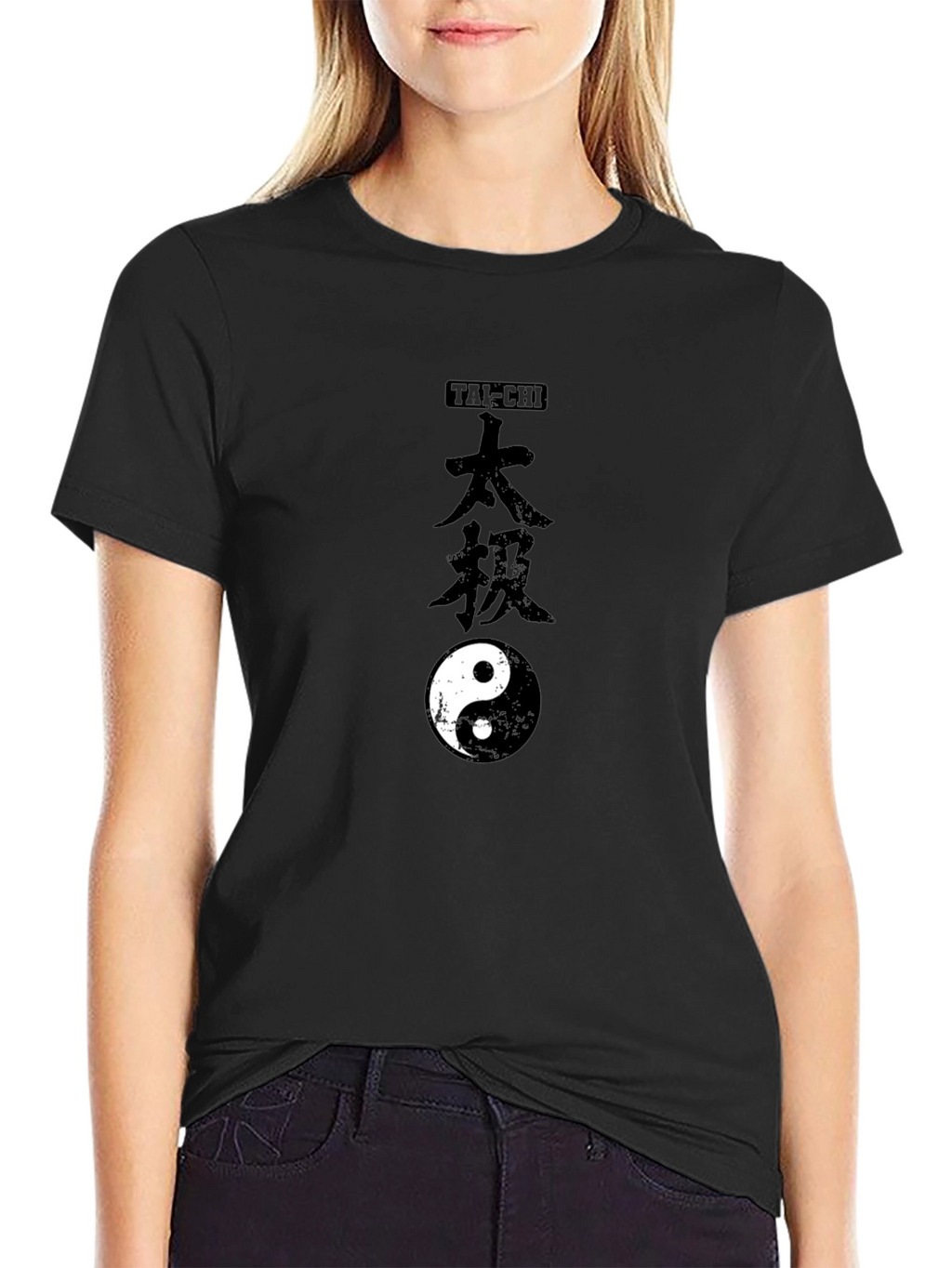 Tai-Chi Yin Yang Graphic Tee - Black Cotton T-Shirt