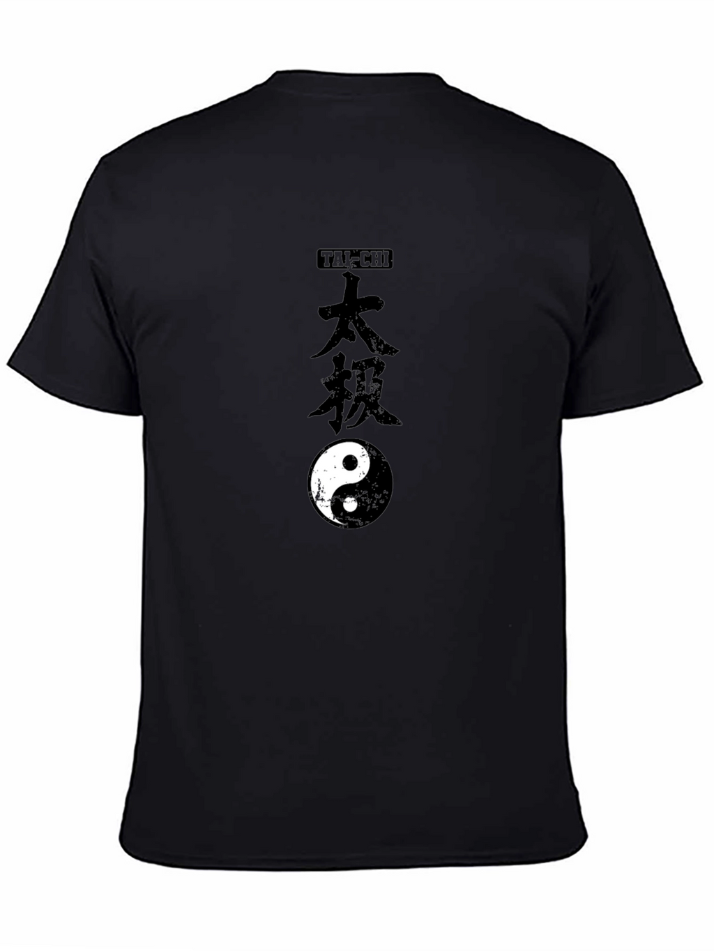 Tai-Chi Yin Yang Graphic Tee - Black Cotton T-Shirt