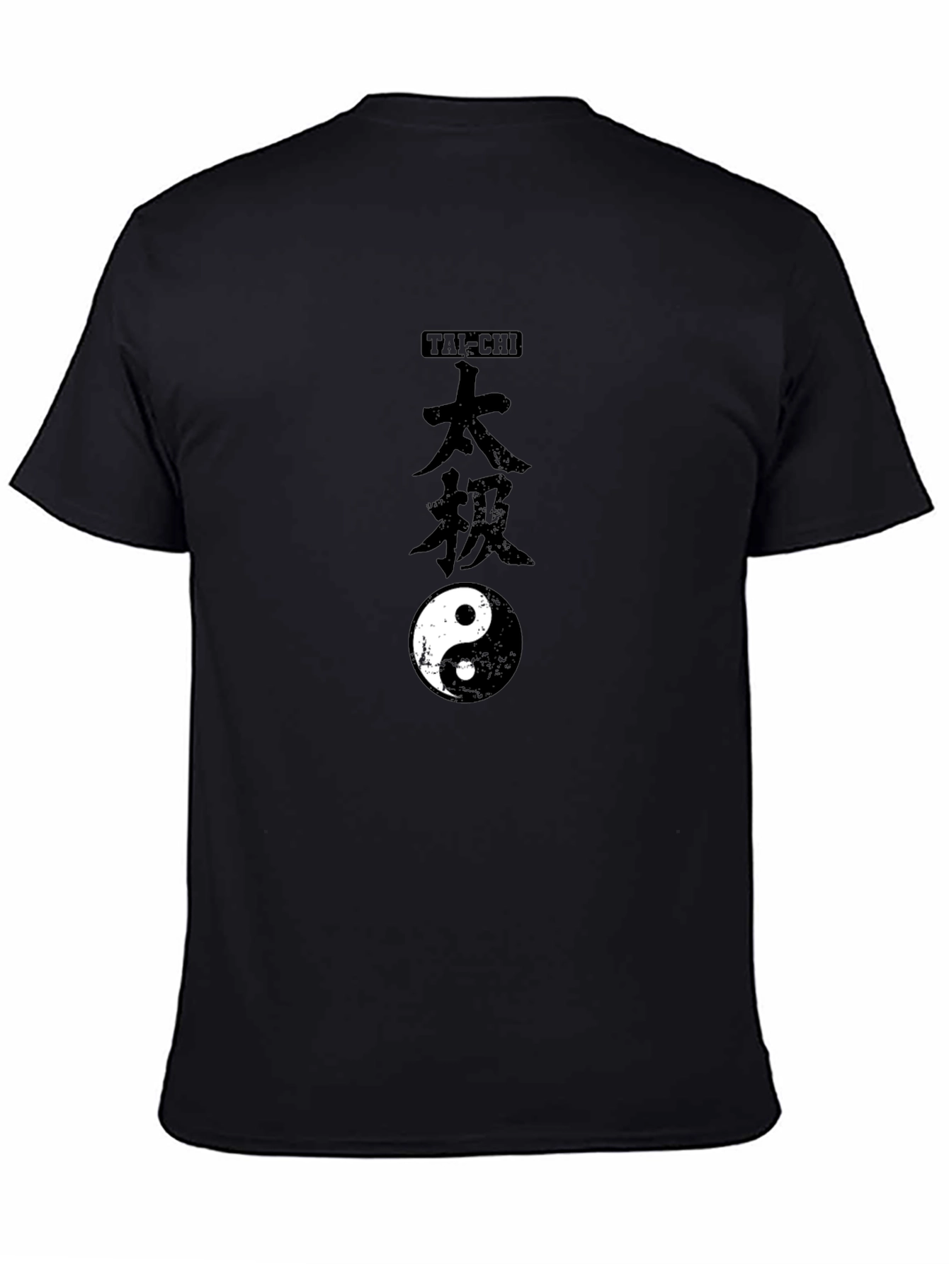 Tai-Chi Yin Yang Graphic Tee - Black Cotton T-Shirt