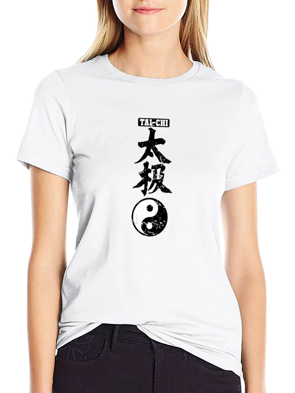 Tai-Chi Yin Yang Graphic Tee - Black Cotton T-Shirt