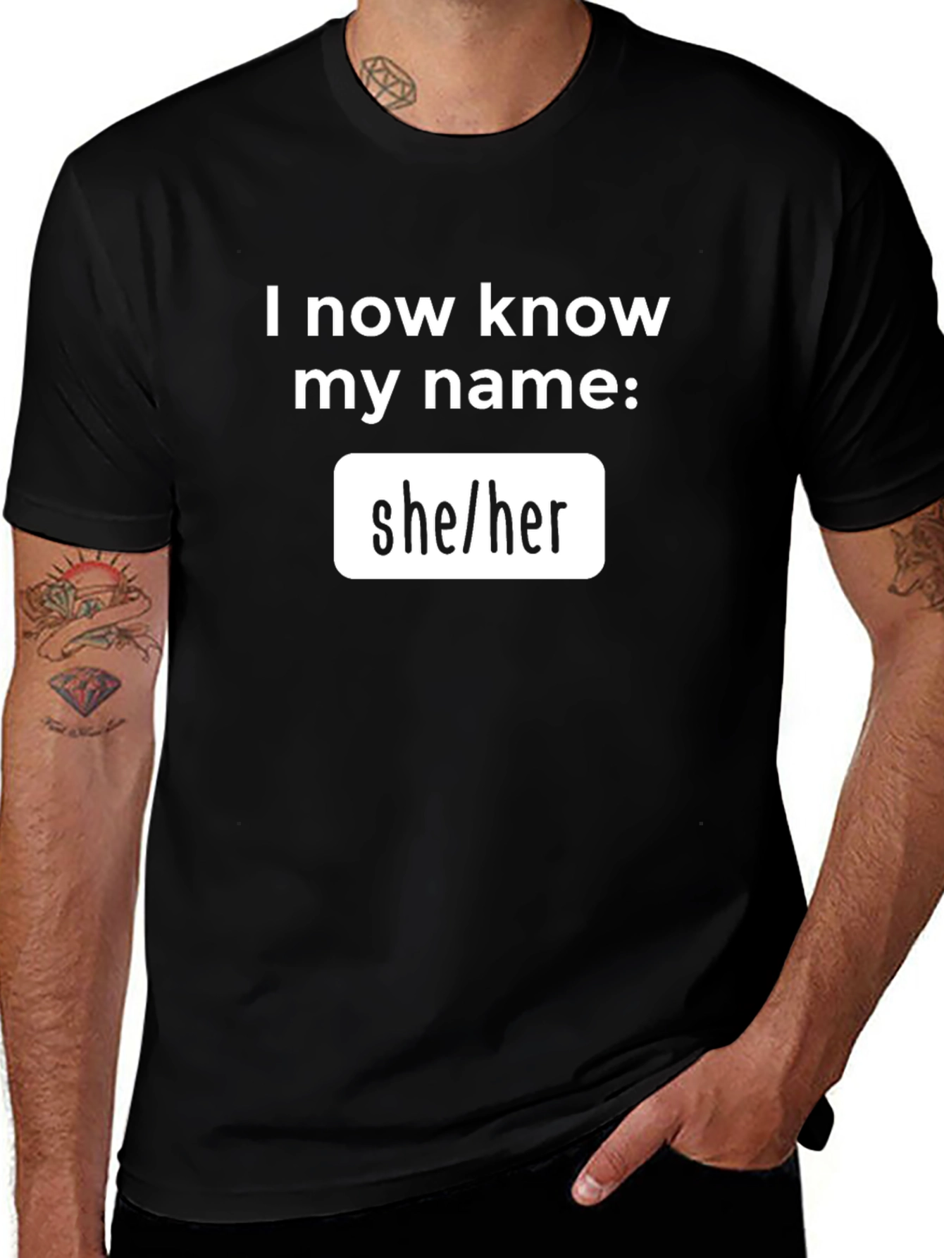 I Now Know My Name: She/Her Pronoun T-Shirt