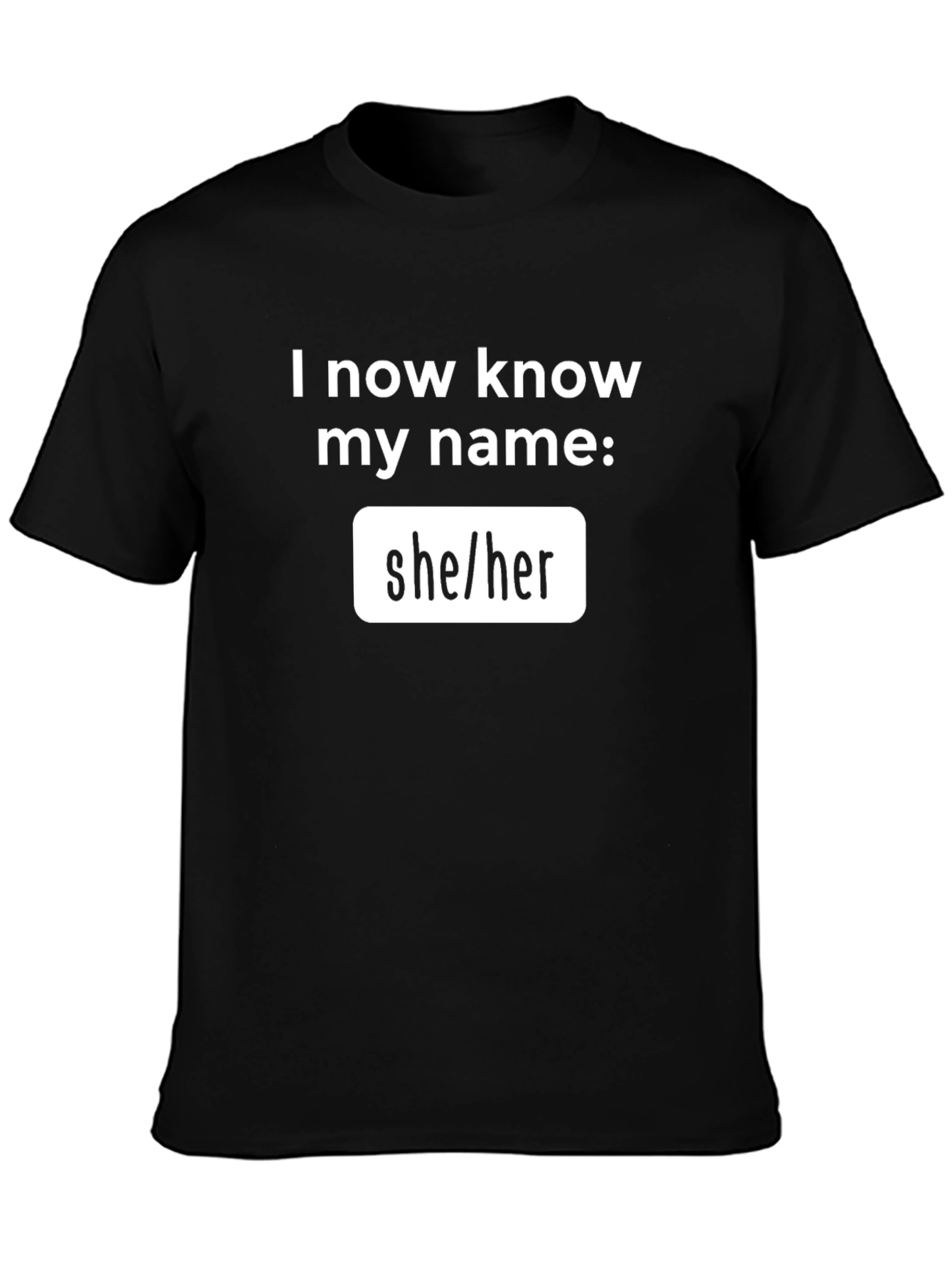 I Now Know My Name: She/Her Pronoun T-Shirt