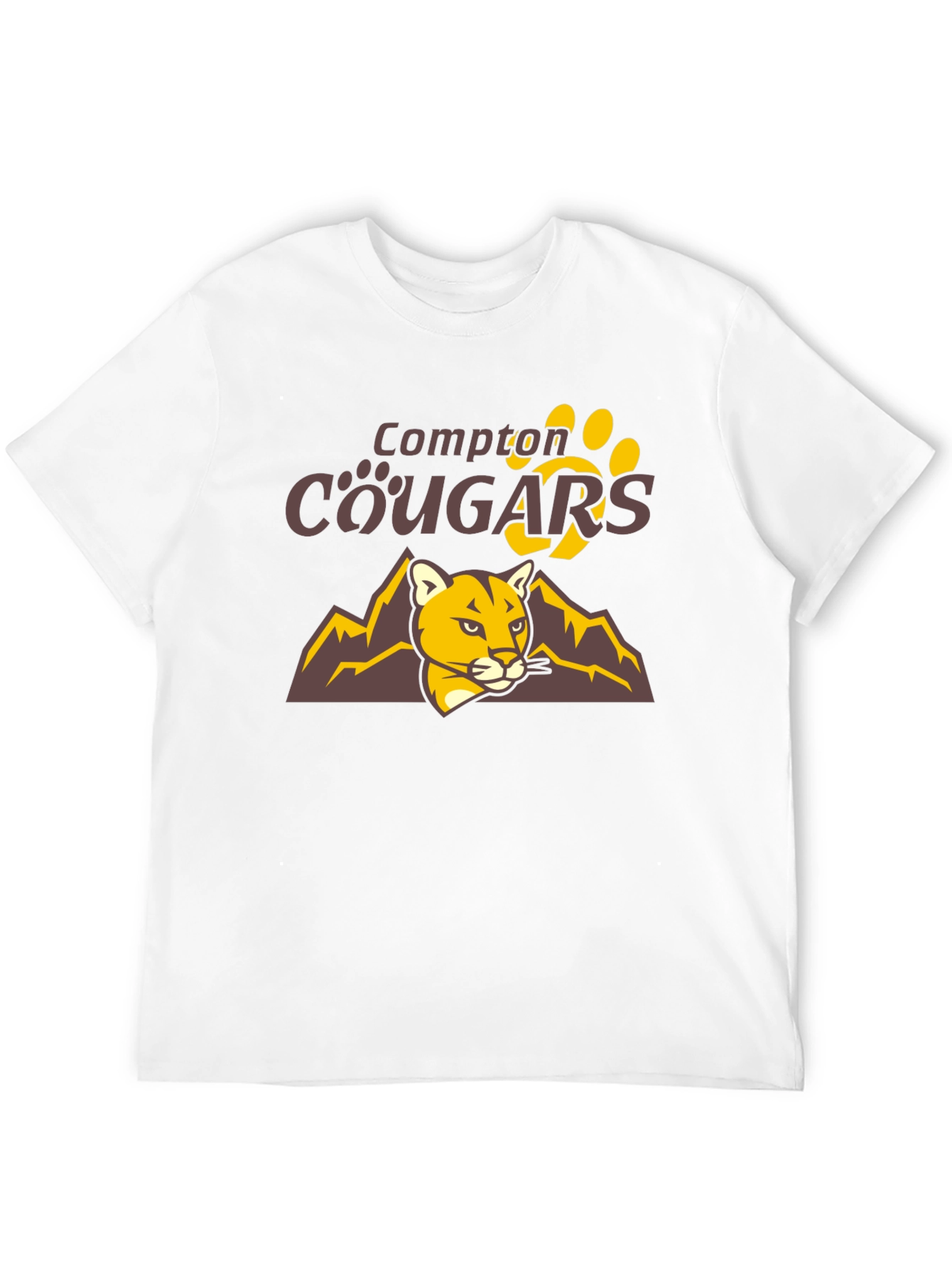 Compton Cougars Graphic T-Shirt - Black