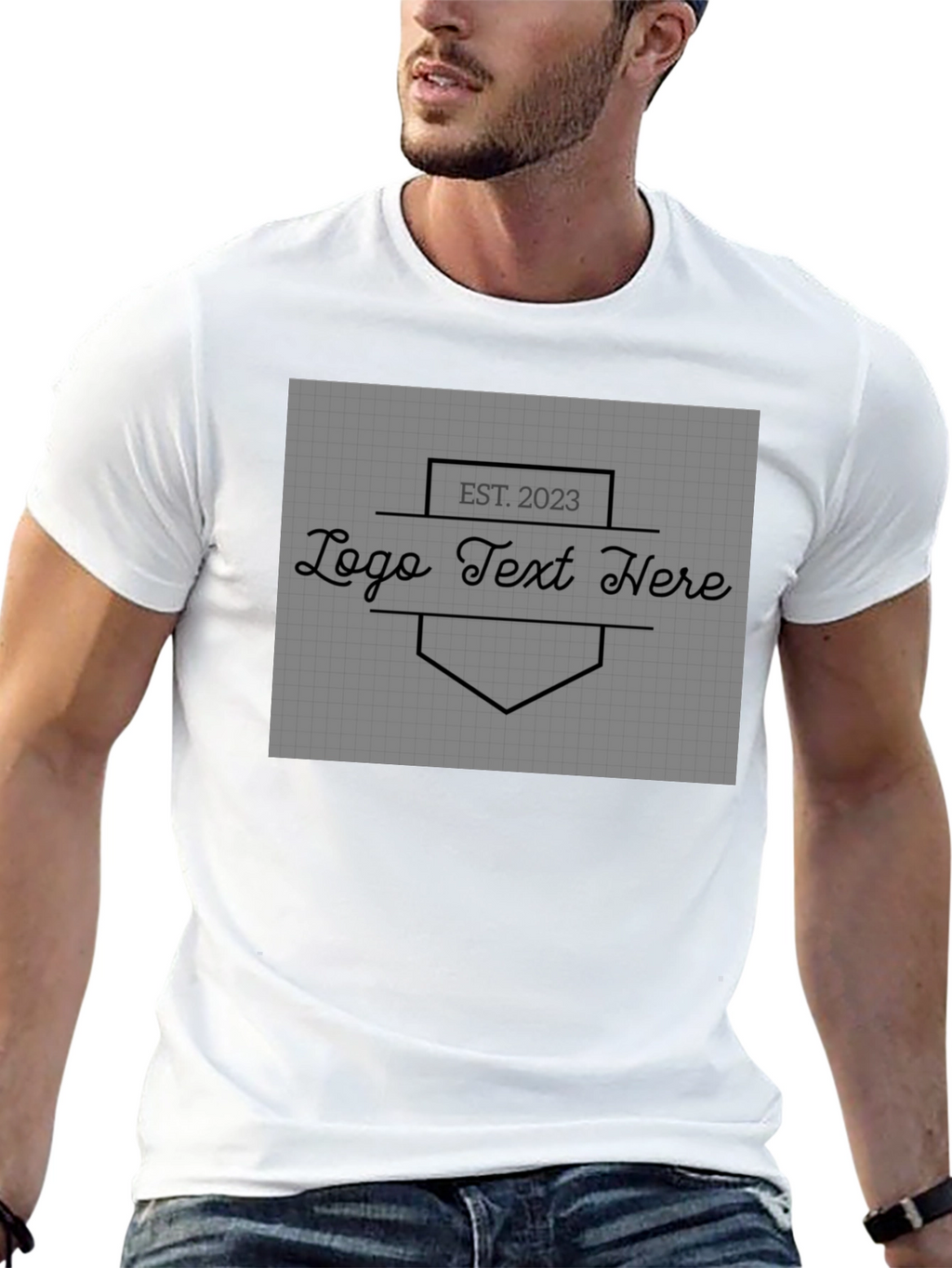 Customizable Logo Black T-Shirt - Unisex