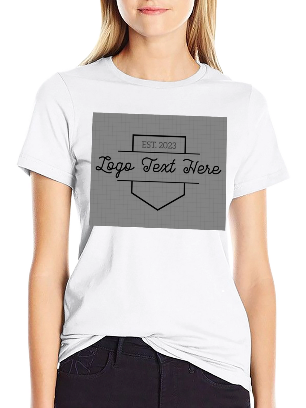 Customizable Logo Black T-Shirt - Unisex