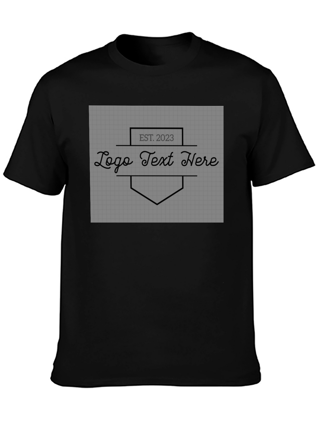 Customizable Logo Black T-Shirt - Unisex