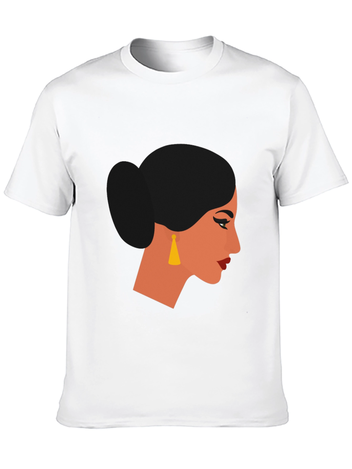 Woman Portrait Graphic Black T-Shirt