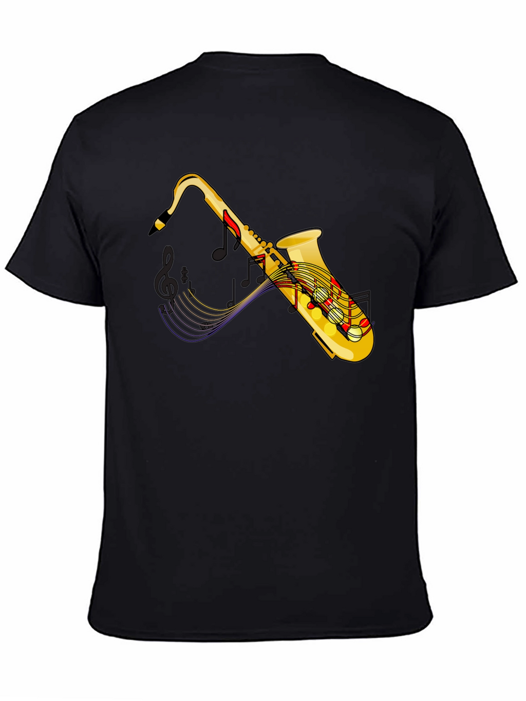 Saxophone Music T-Shirt - Black Graphic Tee