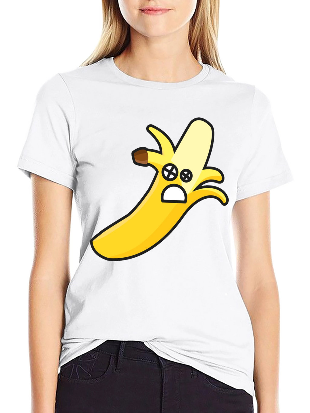 Funny Banana Face Graphic T-Shirt