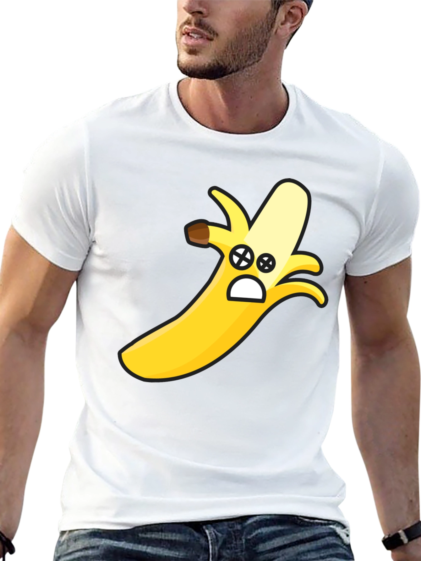 Funny Banana Face Graphic T-Shirt