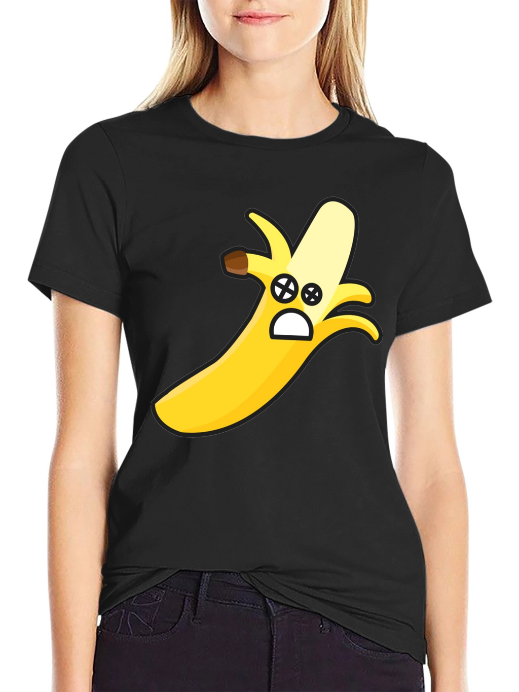 Funny Banana Face Graphic T-Shirt