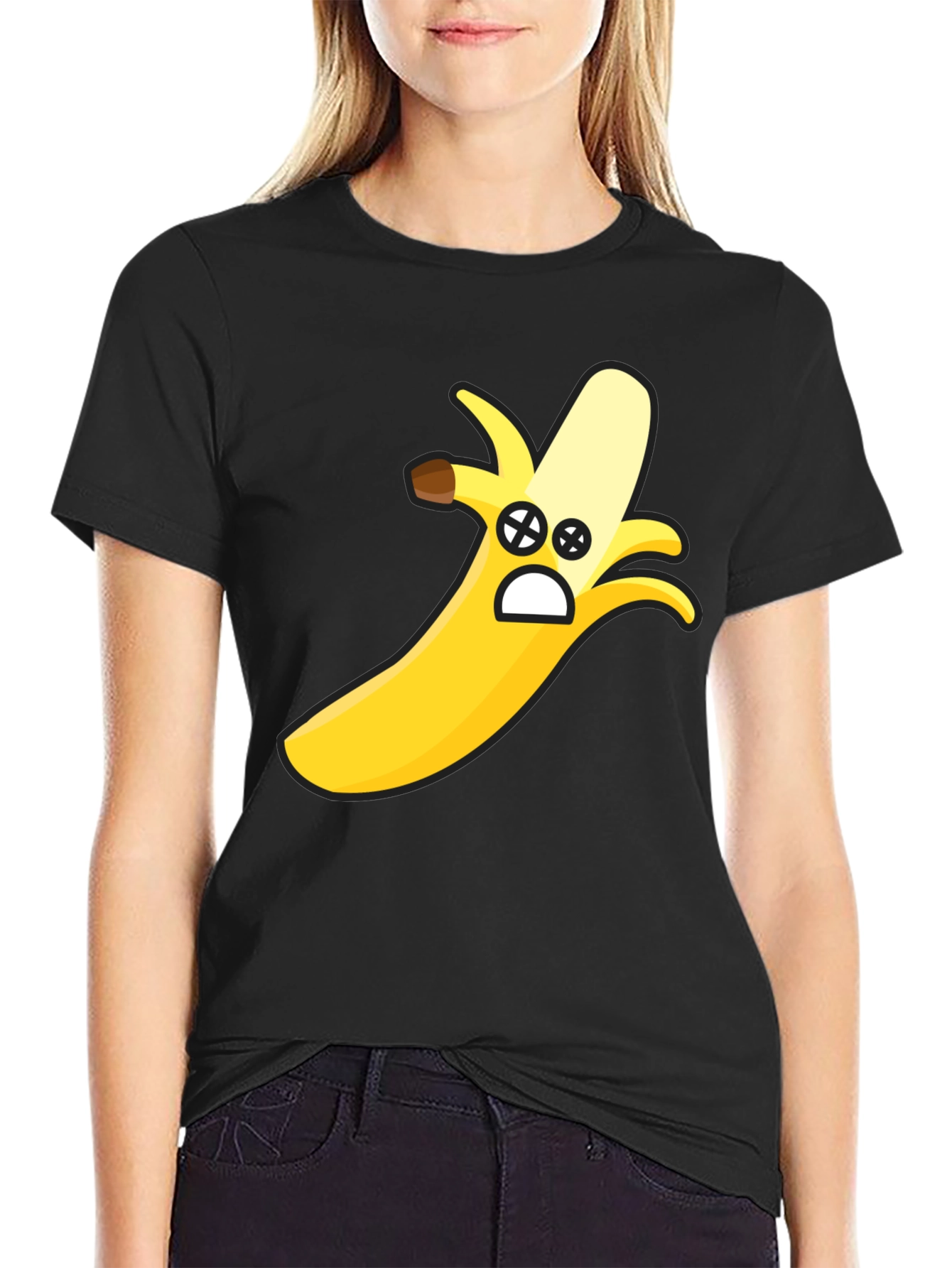 Funny Banana Face Graphic T-Shirt