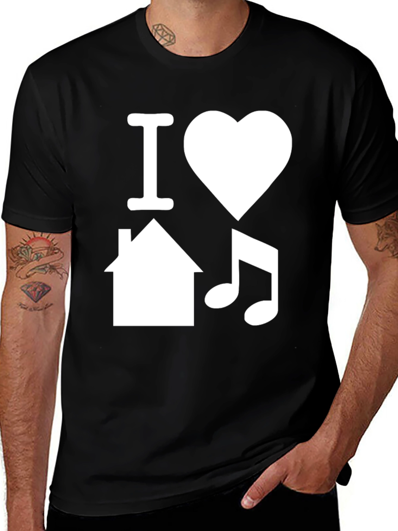 I Love House Music Graphic T-Shirt