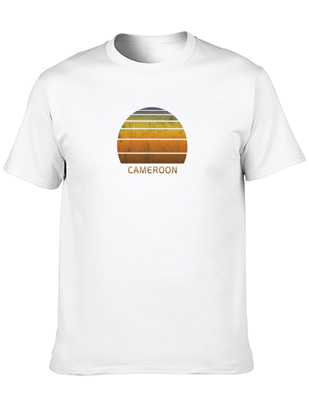 Cameroon Sunset Graphic Tee - Black Cotton T-Shirt