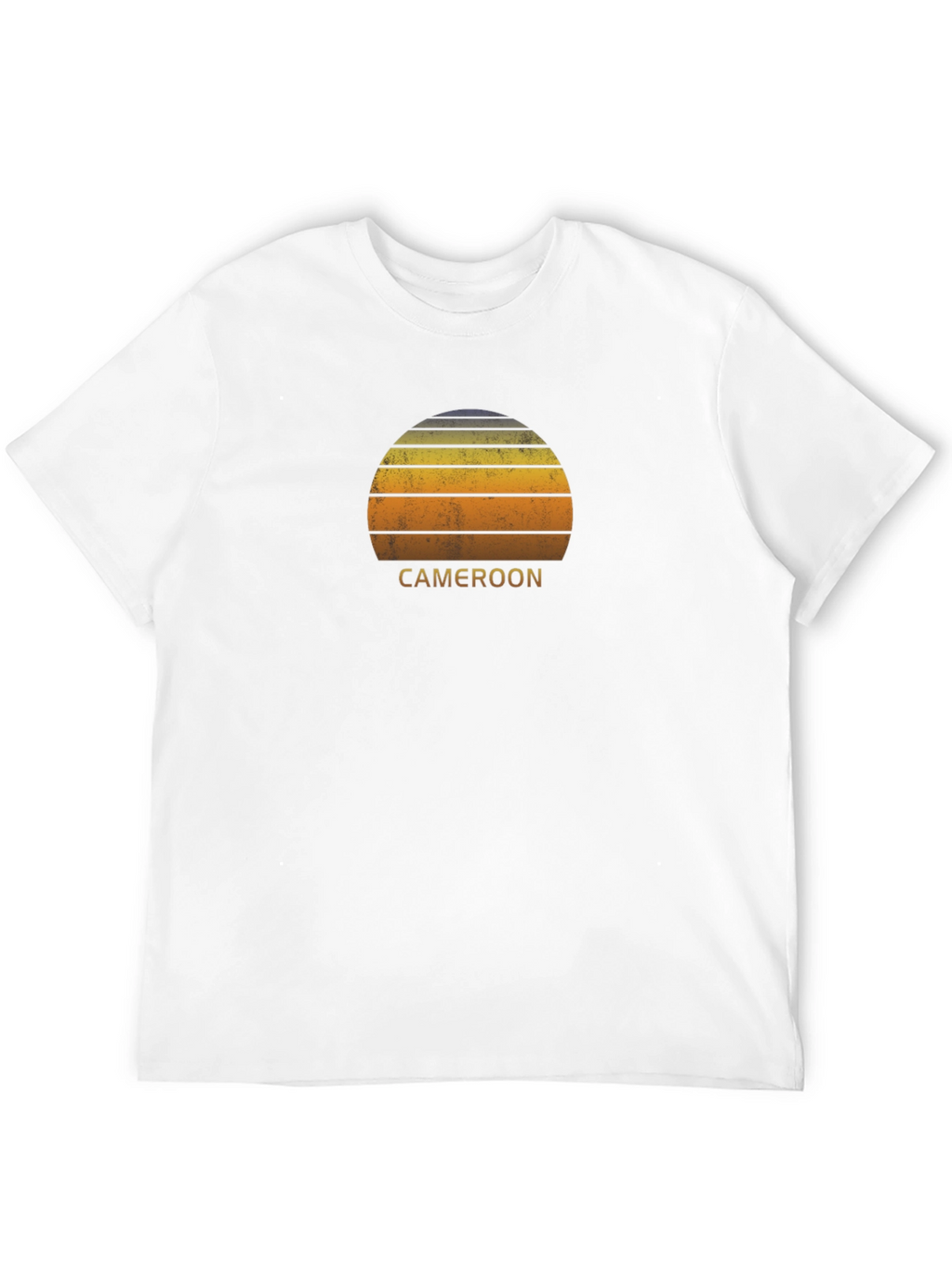 Cameroon Sunset Graphic Tee - Black Cotton T-Shirt