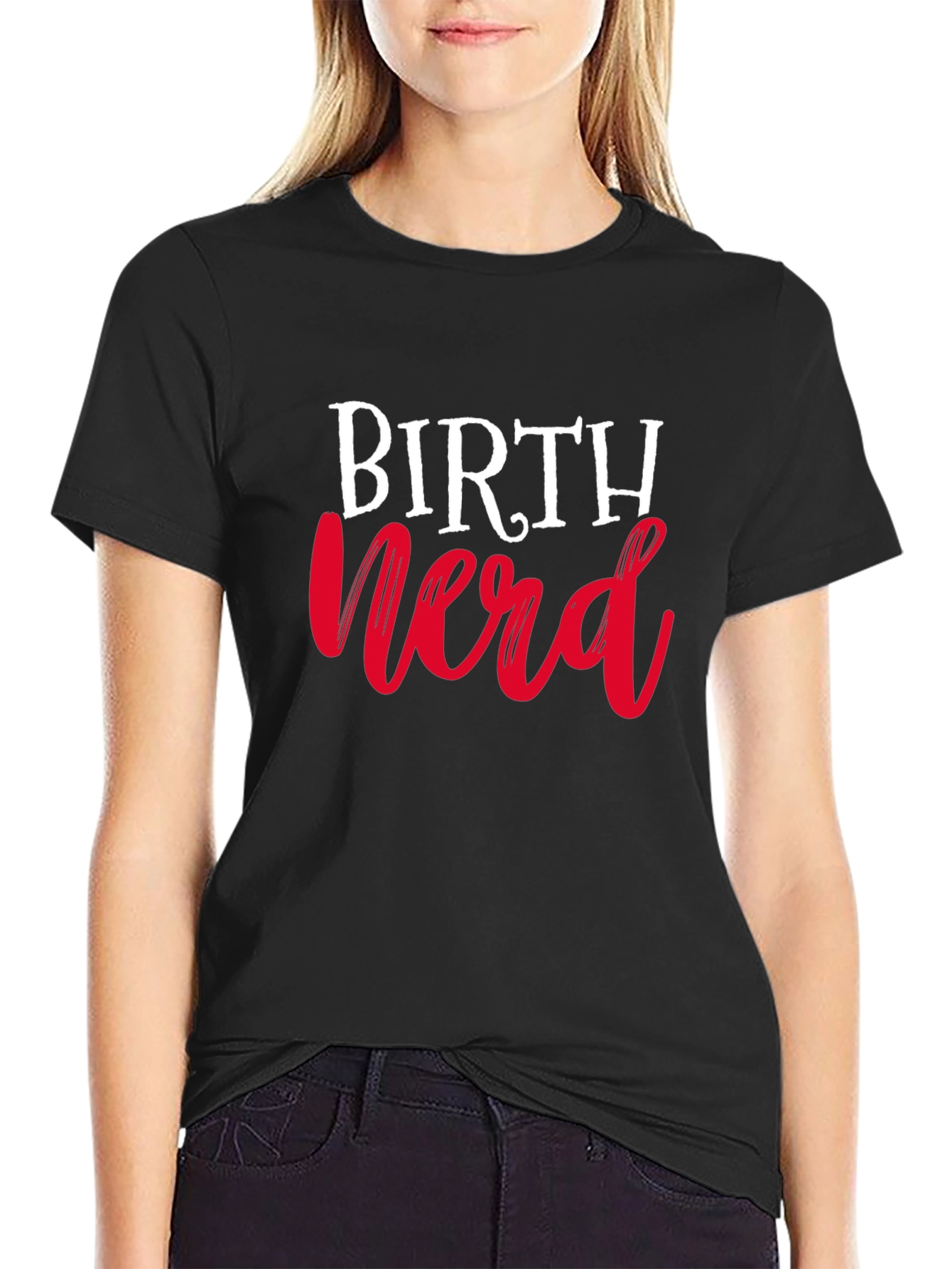 Birth Nerd T-Shirt - Black Cotton Tee