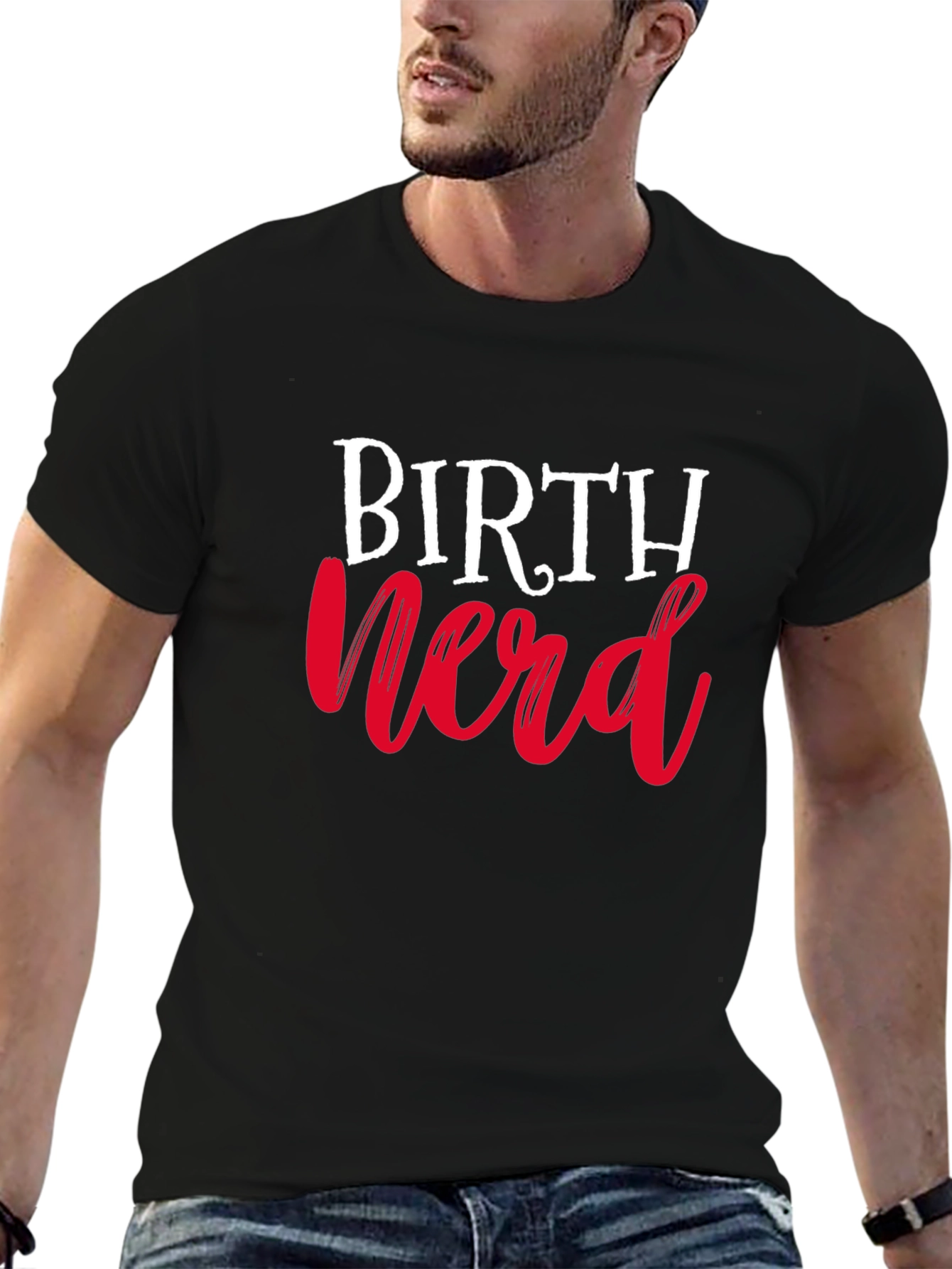 Birth Nerd T-Shirt - Black Cotton Tee