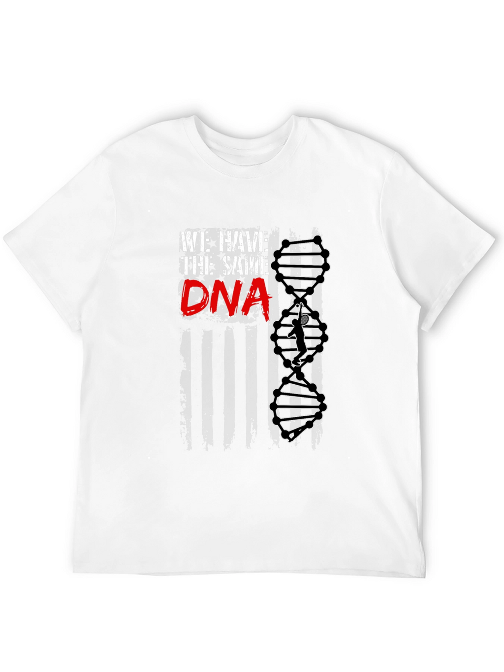 We Have The Same DNA Badminton Player Black T-Shirt