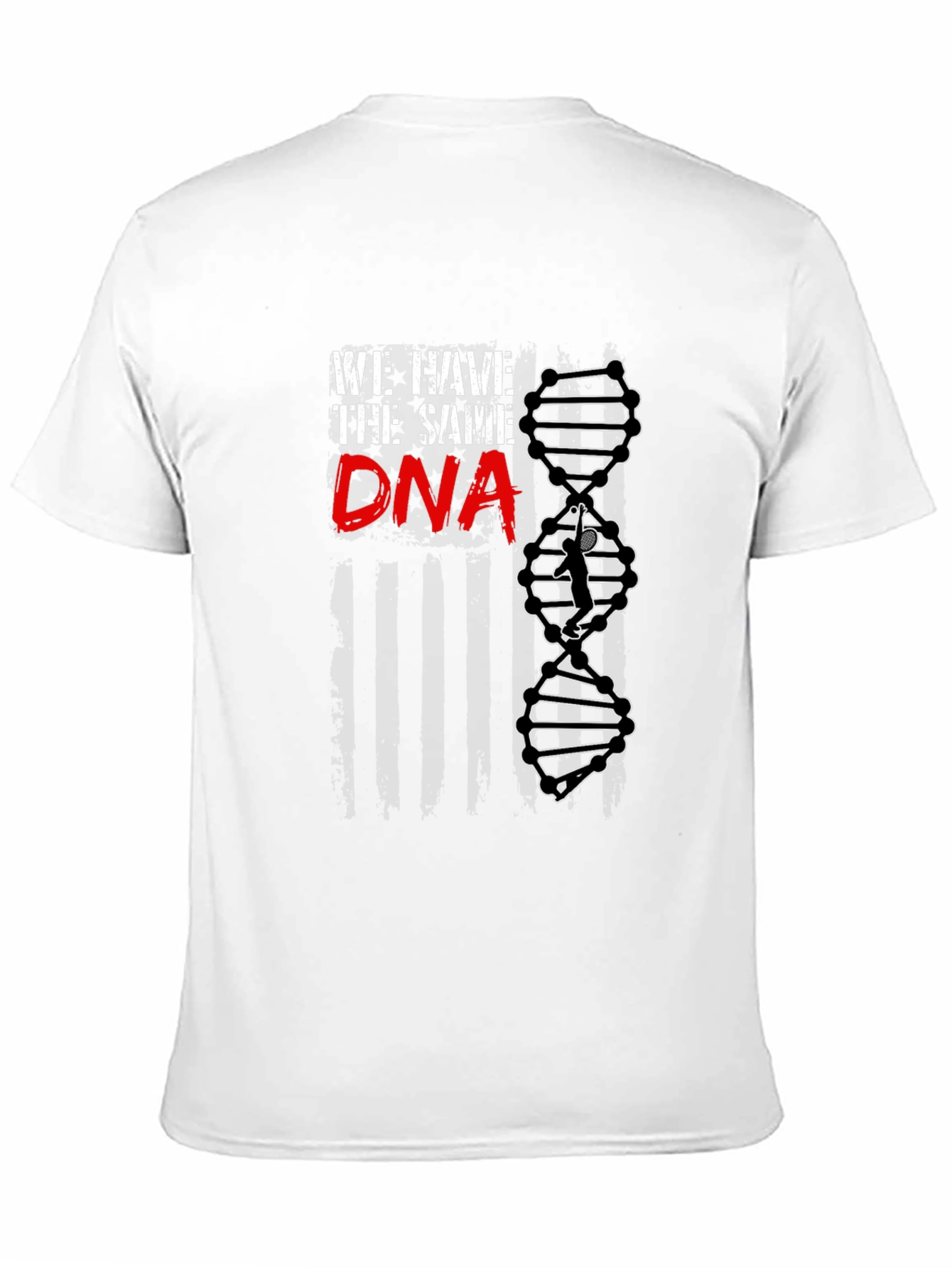 We Have The Same DNA Badminton Player Black T-Shirt