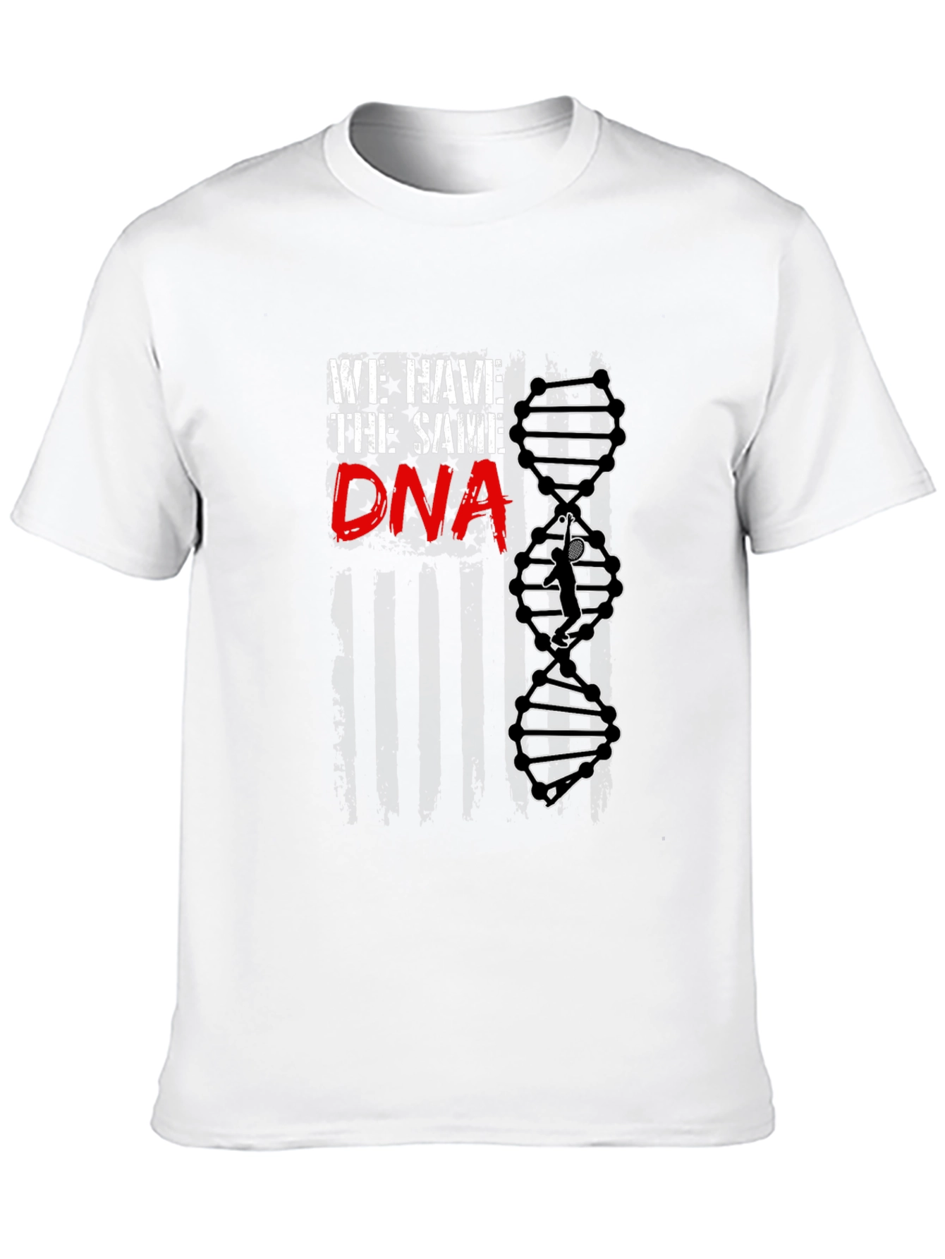 We Have The Same DNA Badminton Player Black T-Shirt