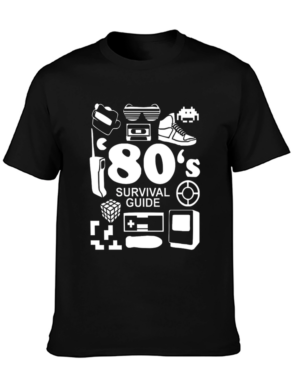 80s Survival Guide Black T-Shirt