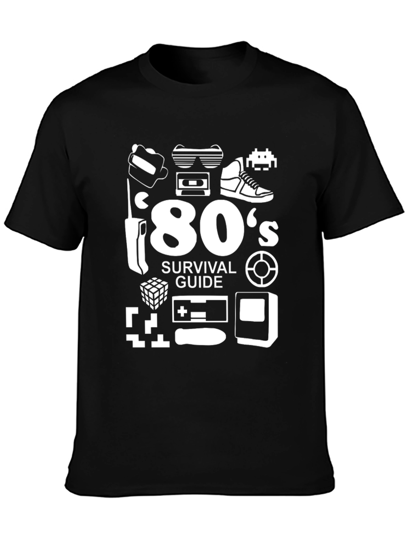 80s Survival Guide Black T-Shirt