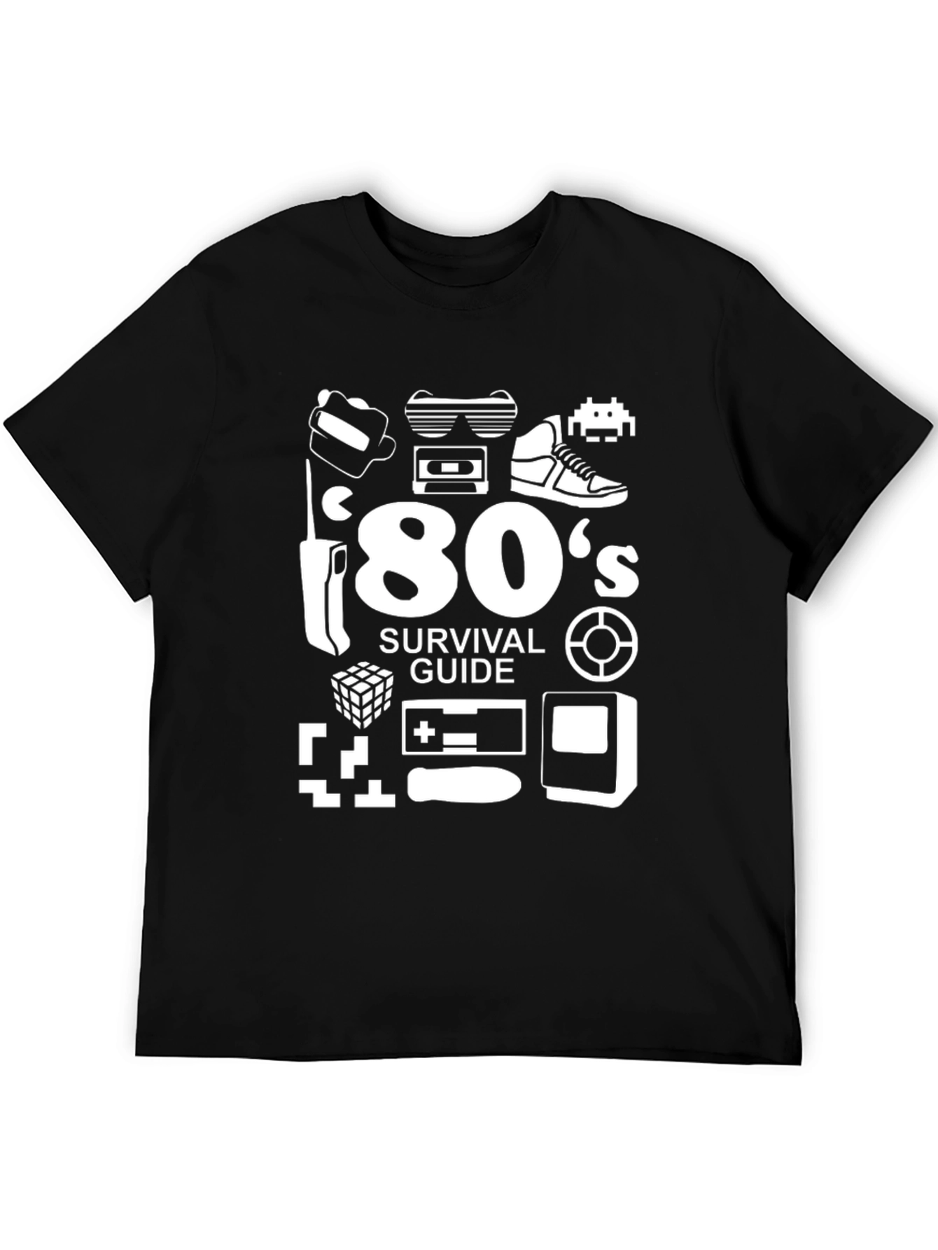 80s Survival Guide Black T-Shirt