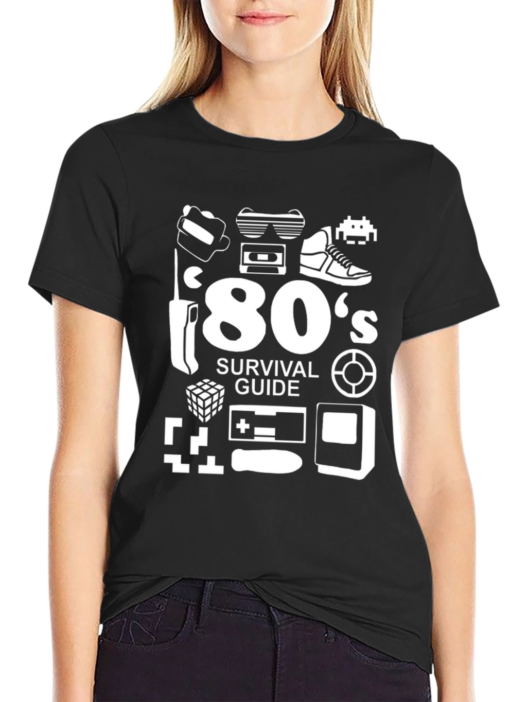 80s Survival Guide Black T-Shirt