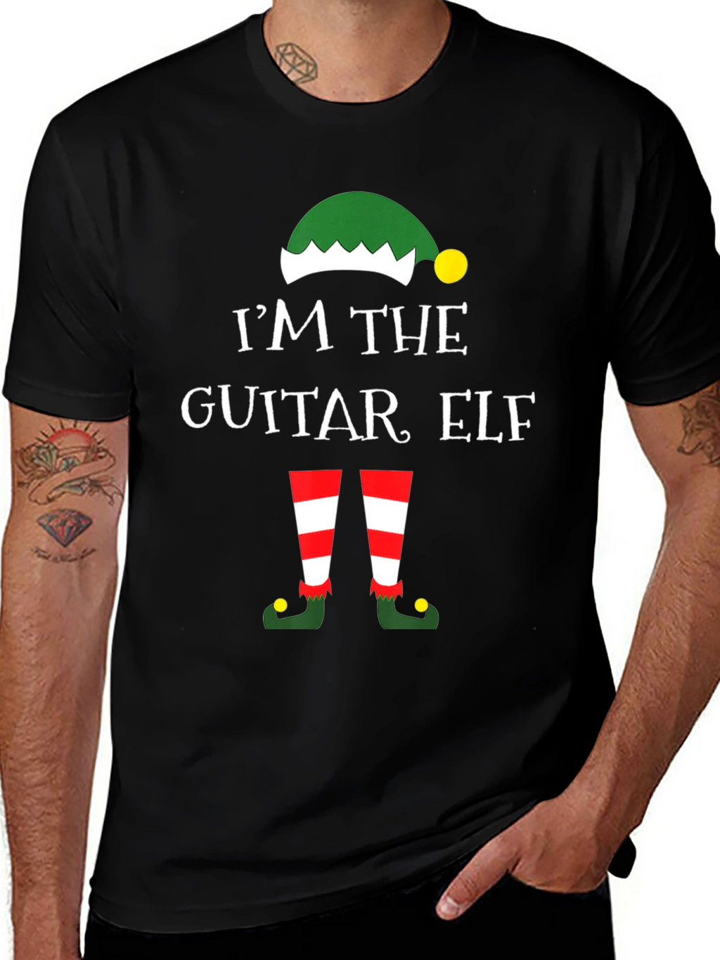 Guitar Elf Christmas T-Shirt