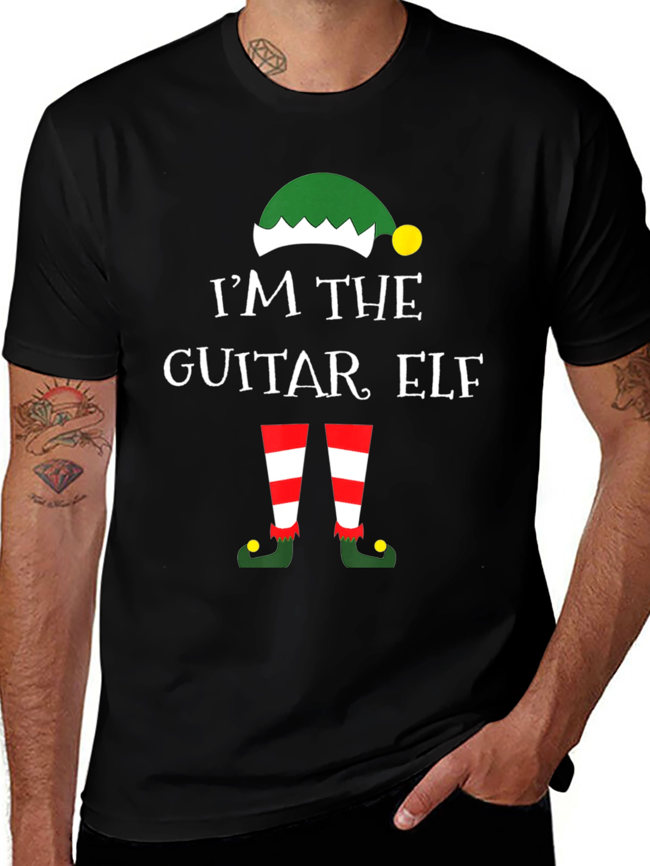 Guitar Elf Christmas T-Shirt