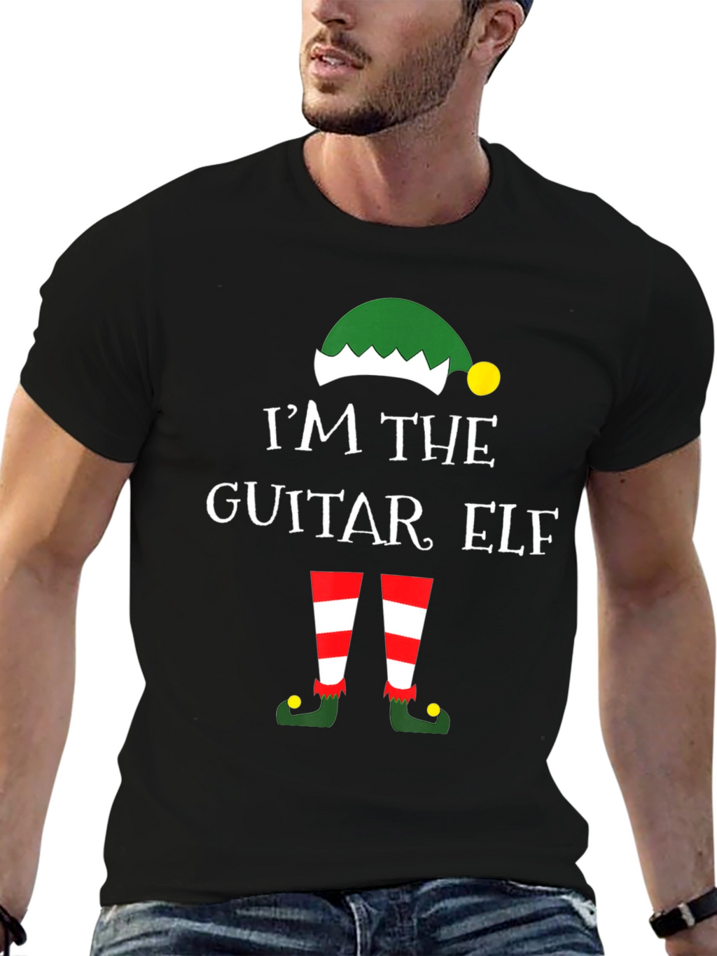 Guitar Elf Christmas T-Shirt