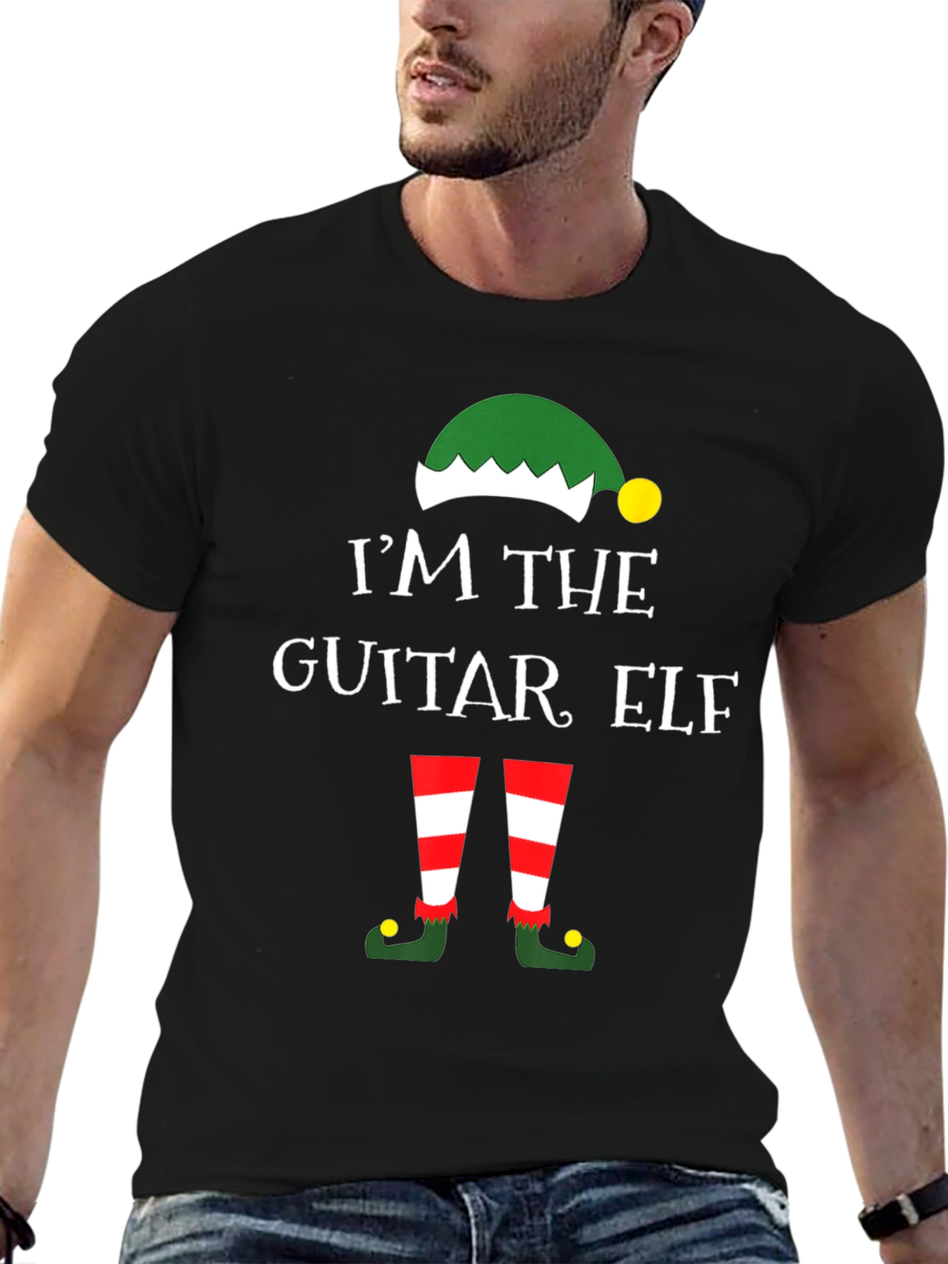 Guitar Elf Christmas T-Shirt