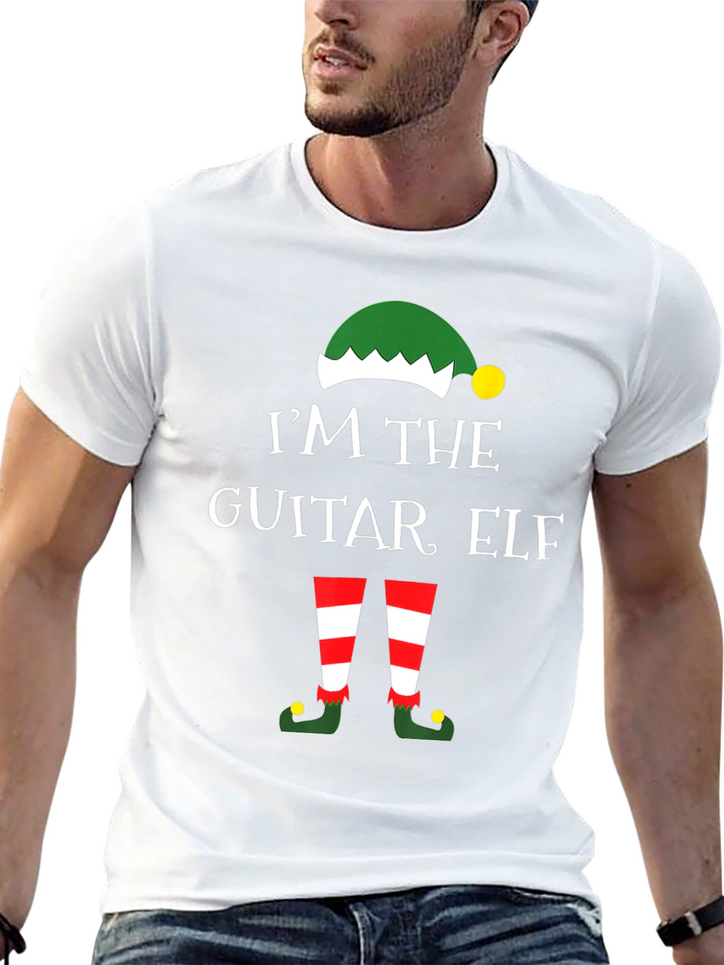 Guitar Elf Christmas T-Shirt