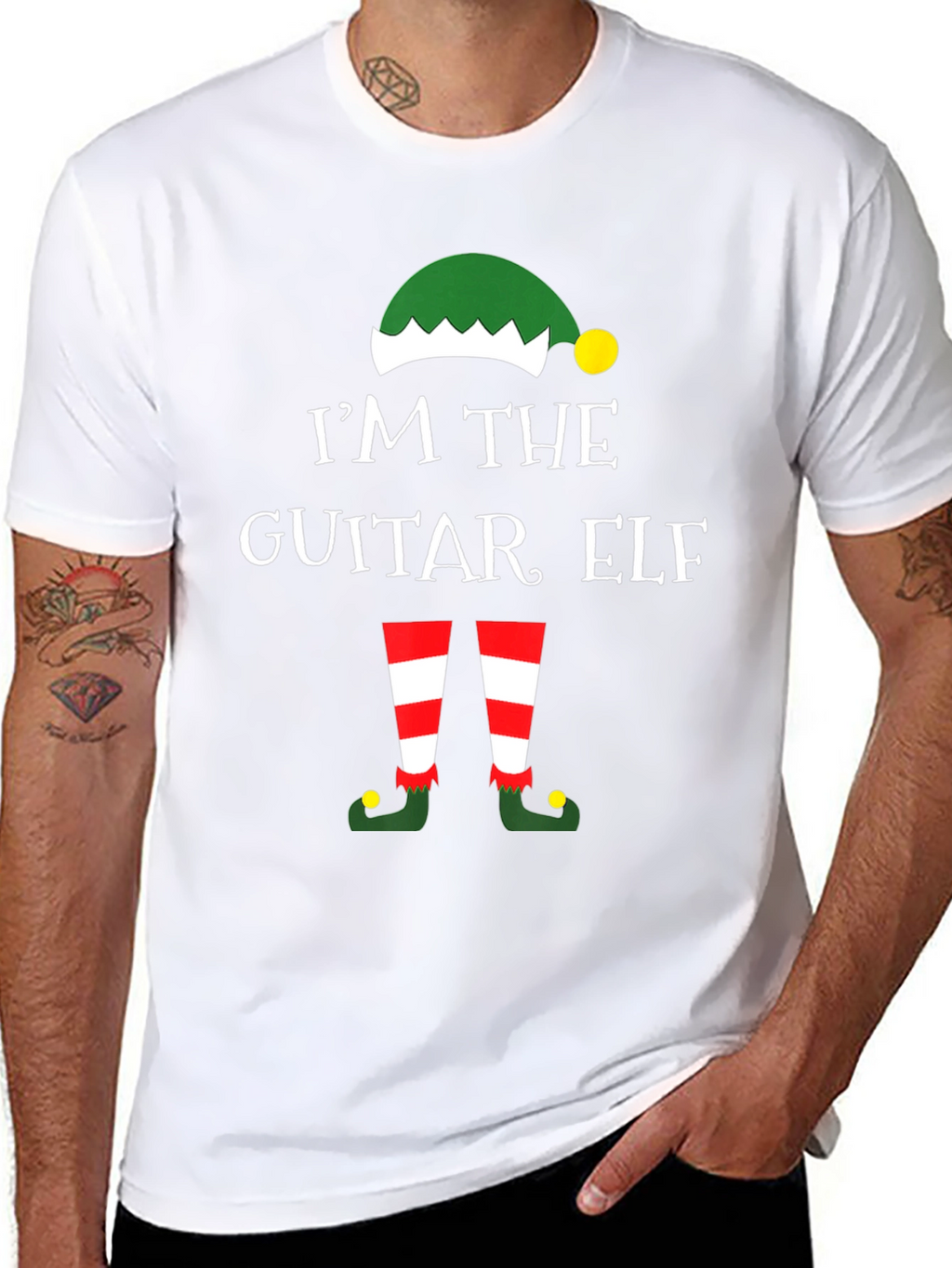 Guitar Elf Christmas T-Shirt