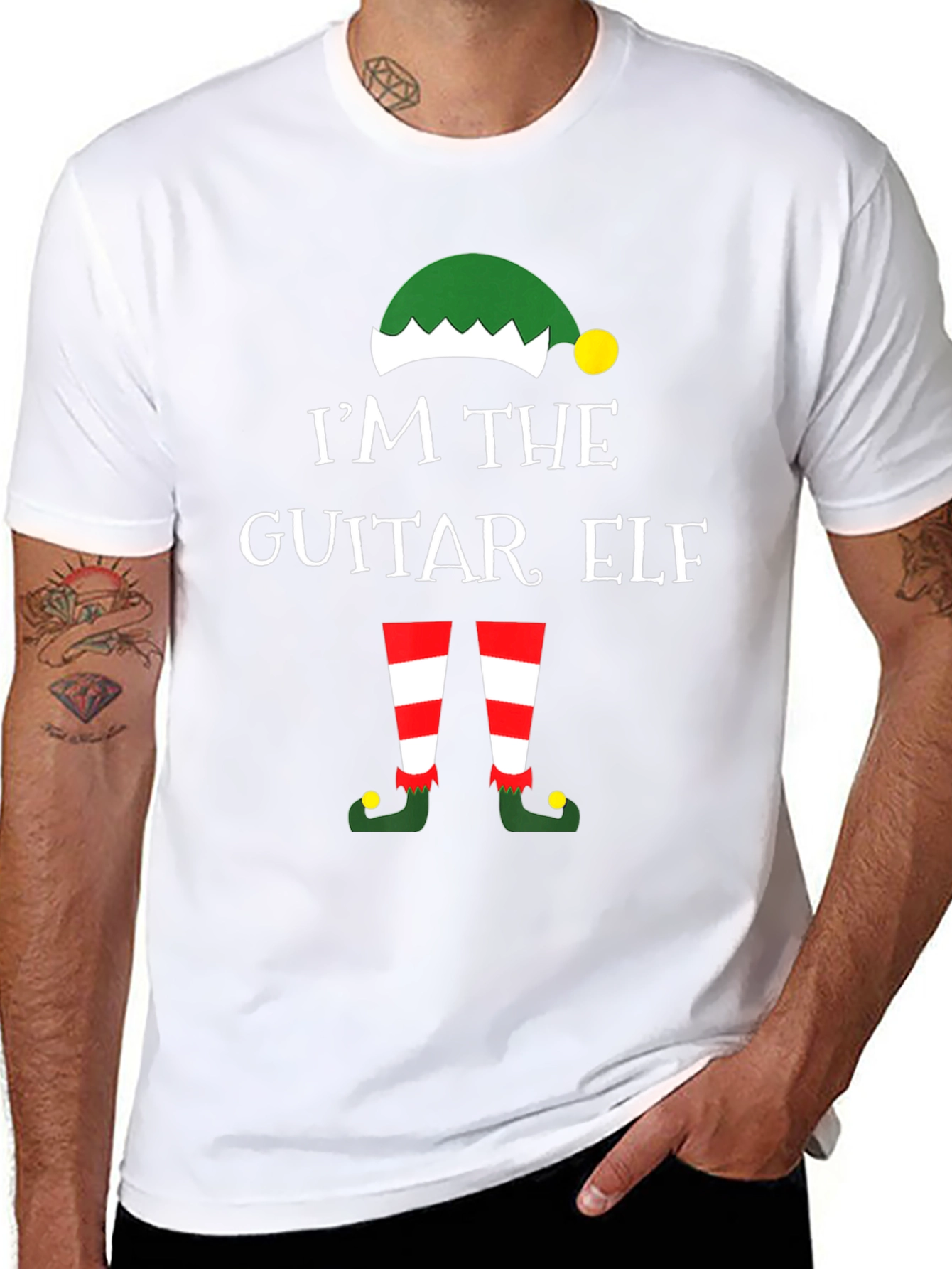 Guitar Elf Christmas T-Shirt