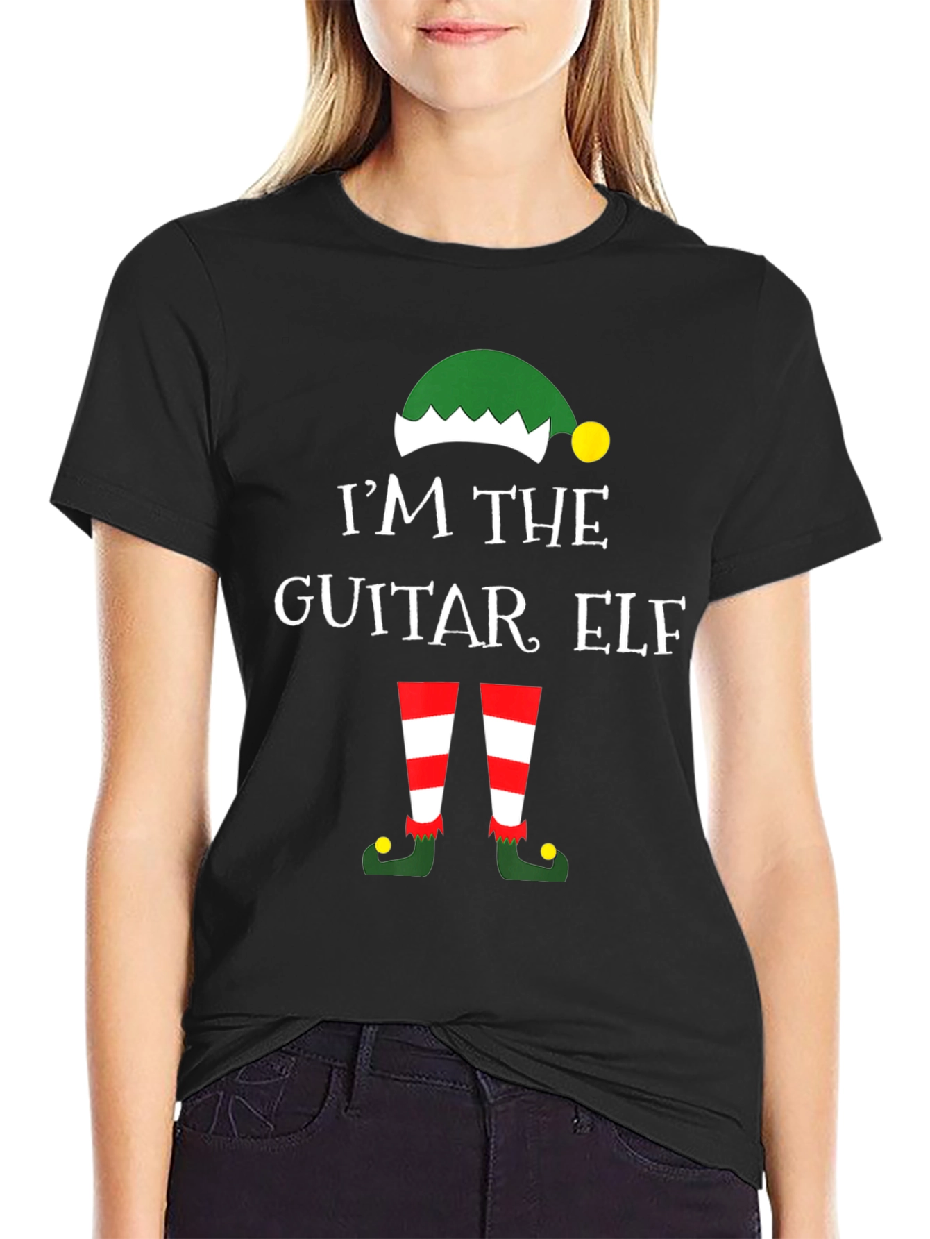 Guitar Elf Christmas T-Shirt