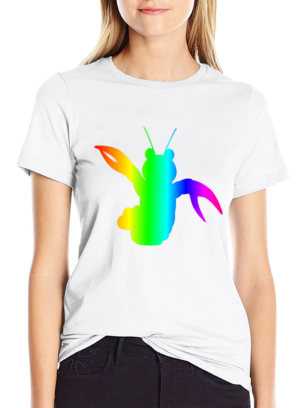 Rainbow Lobster Graphic Tee - Black