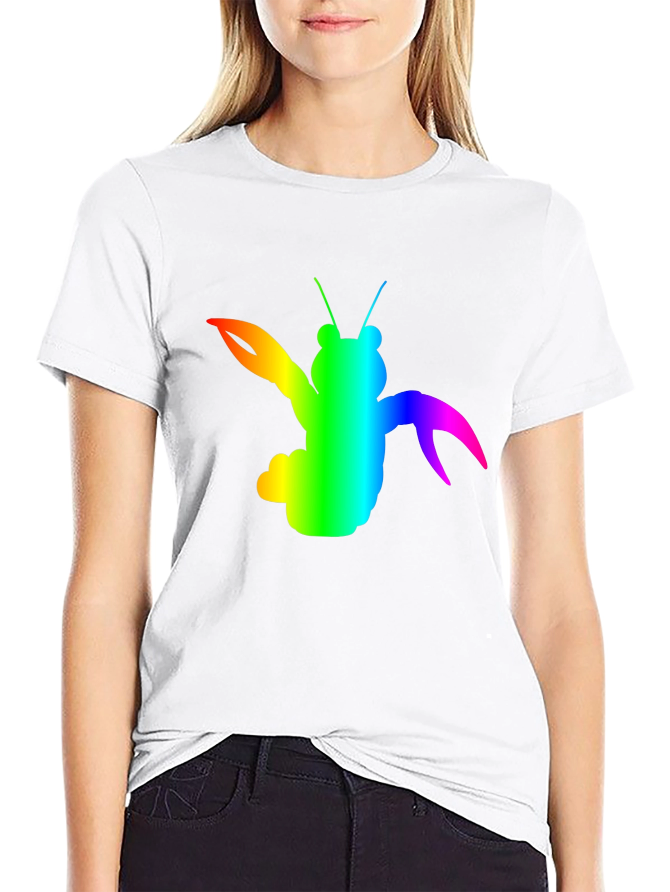 Rainbow Lobster Graphic Tee - Black